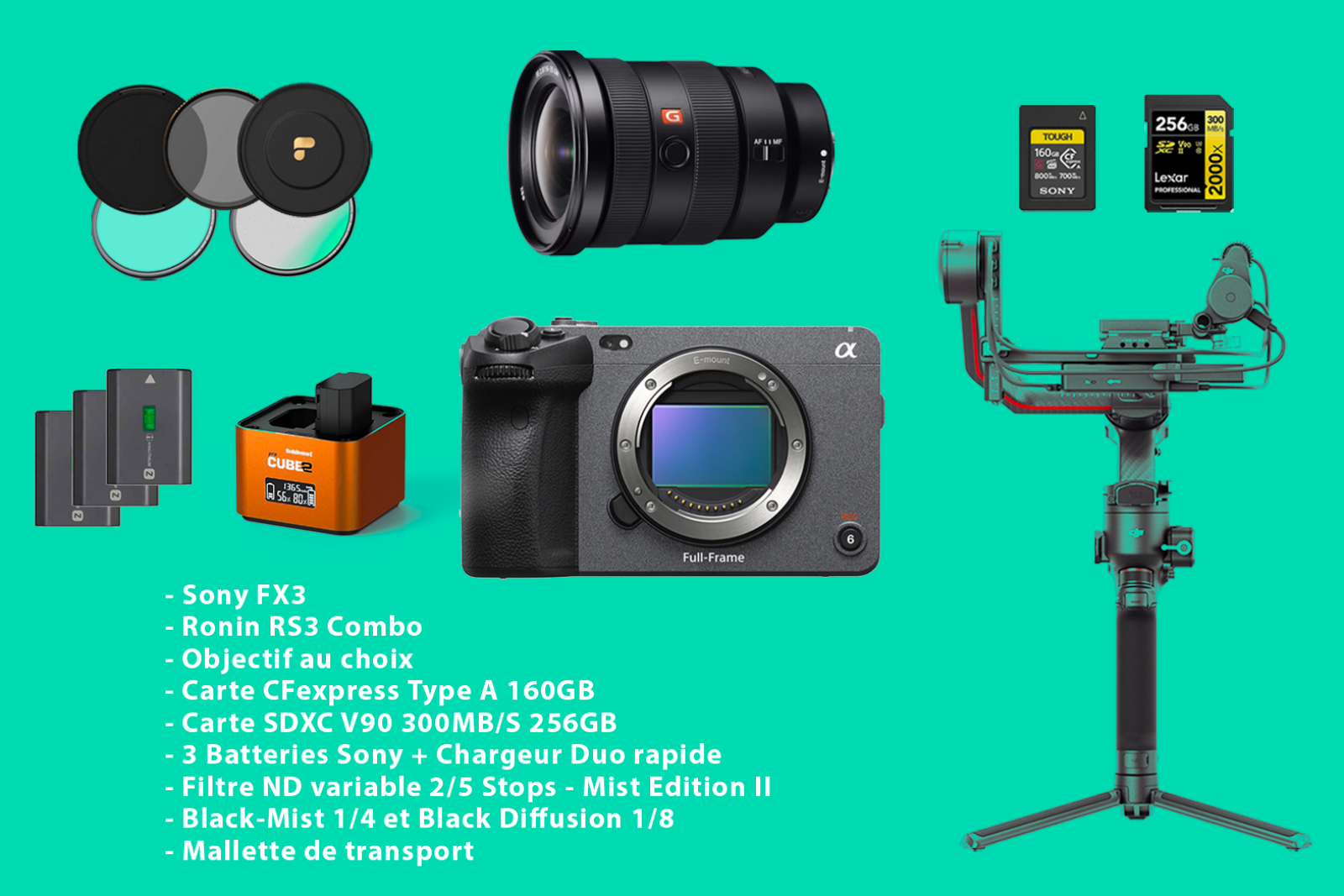 PACK Sony FX3 - Prêt à tourner - Photo 1 sur 1