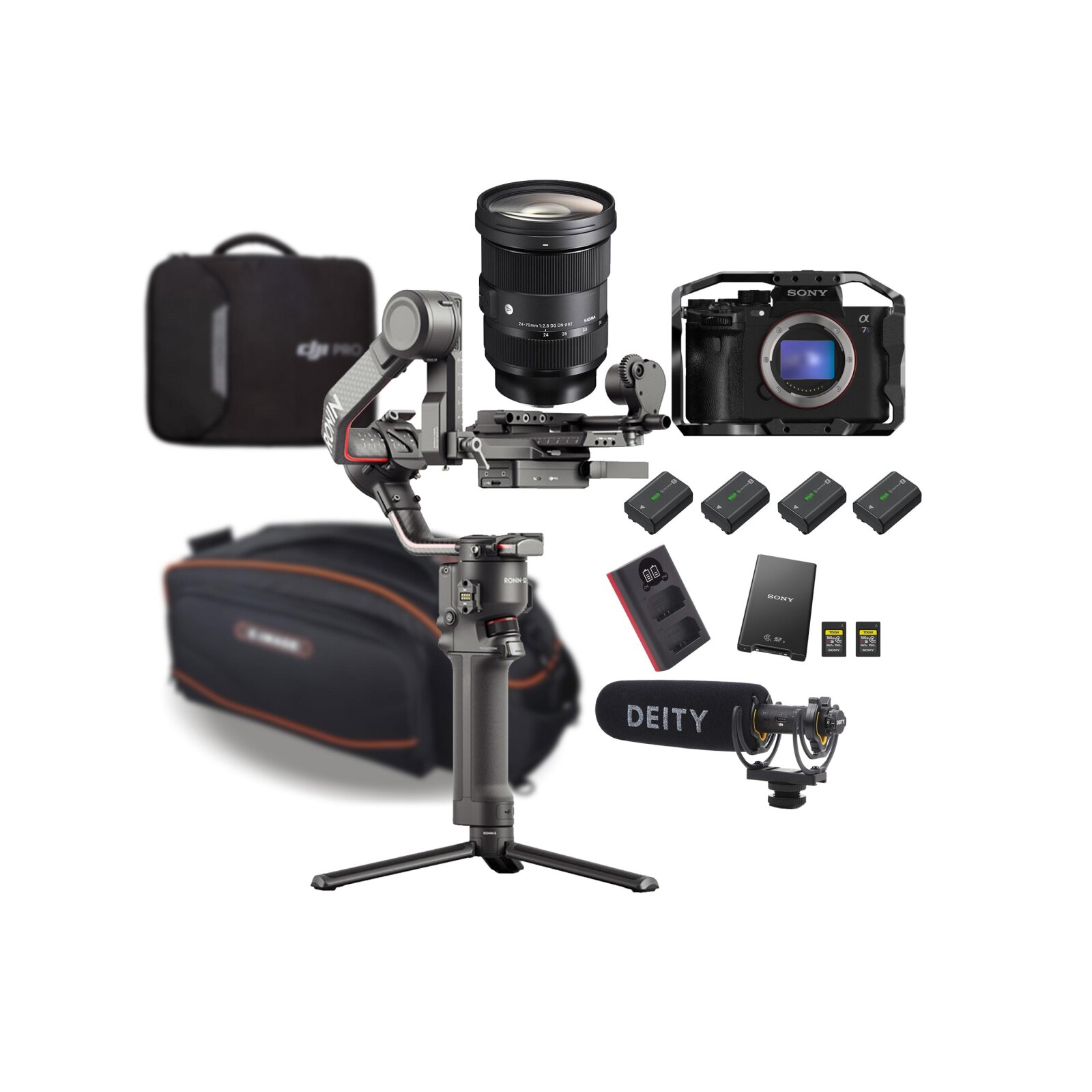Pack Stabilisateur + A7SIII + 24-70 f2.8 (Stabilisateur Ronin RS2 + Sony Alpha 7S3 / A7S3 / A7S 3) - Photo 1 sur 1