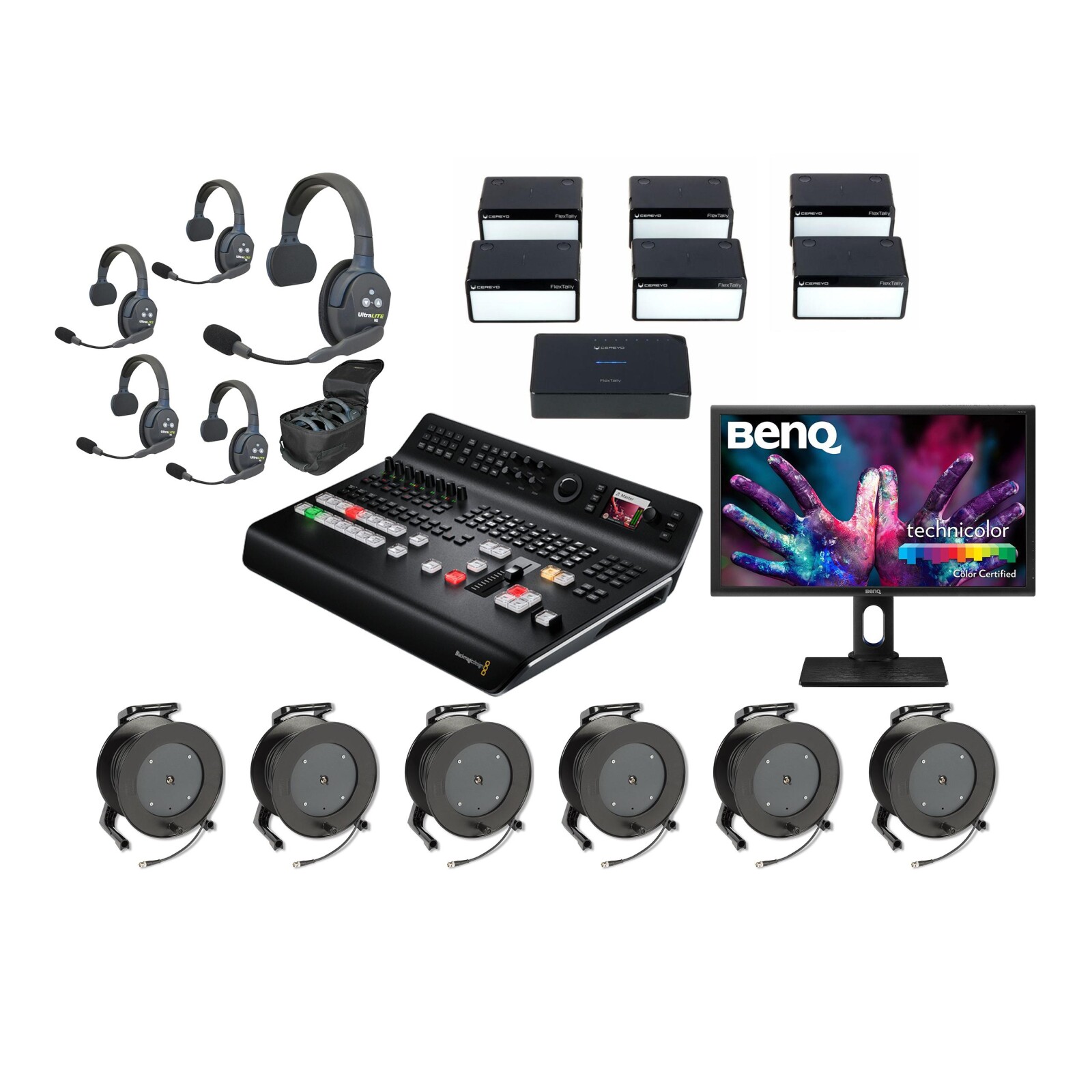 Pack Régie vidéo Atem Television Studio Pro 4k (tally, tourets, Intercom, moniteur 27'') - Photo 1 sur 1