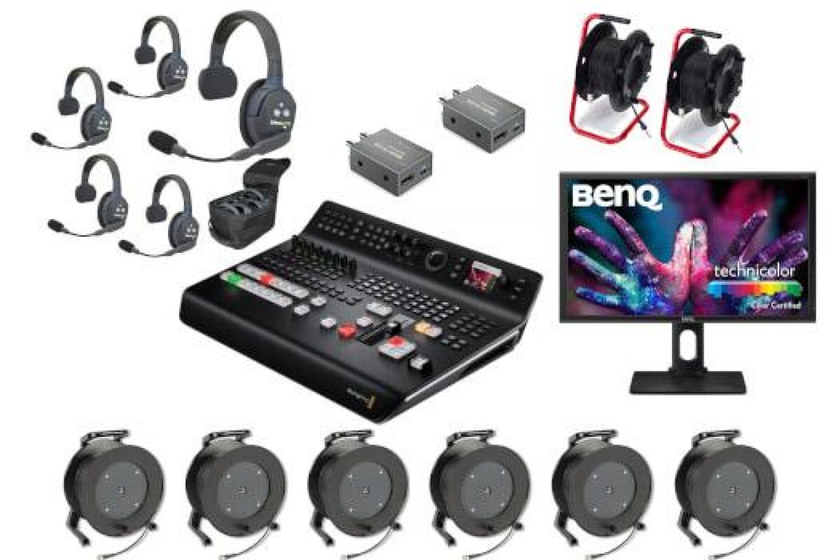 Location Pack Régie vidéo Atem Television Studio Pro 4k (tally, tourets, Intercom, moniteur 27'') - Lightyshare