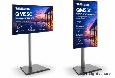 Rent Écran événementiel professionnel Samsung QM55 + pied Kimex