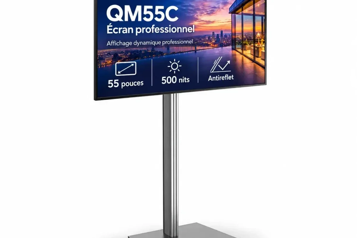 Rent Écran événementiel professionnel Samsung QM55 + pied Kimex - Lightyshare