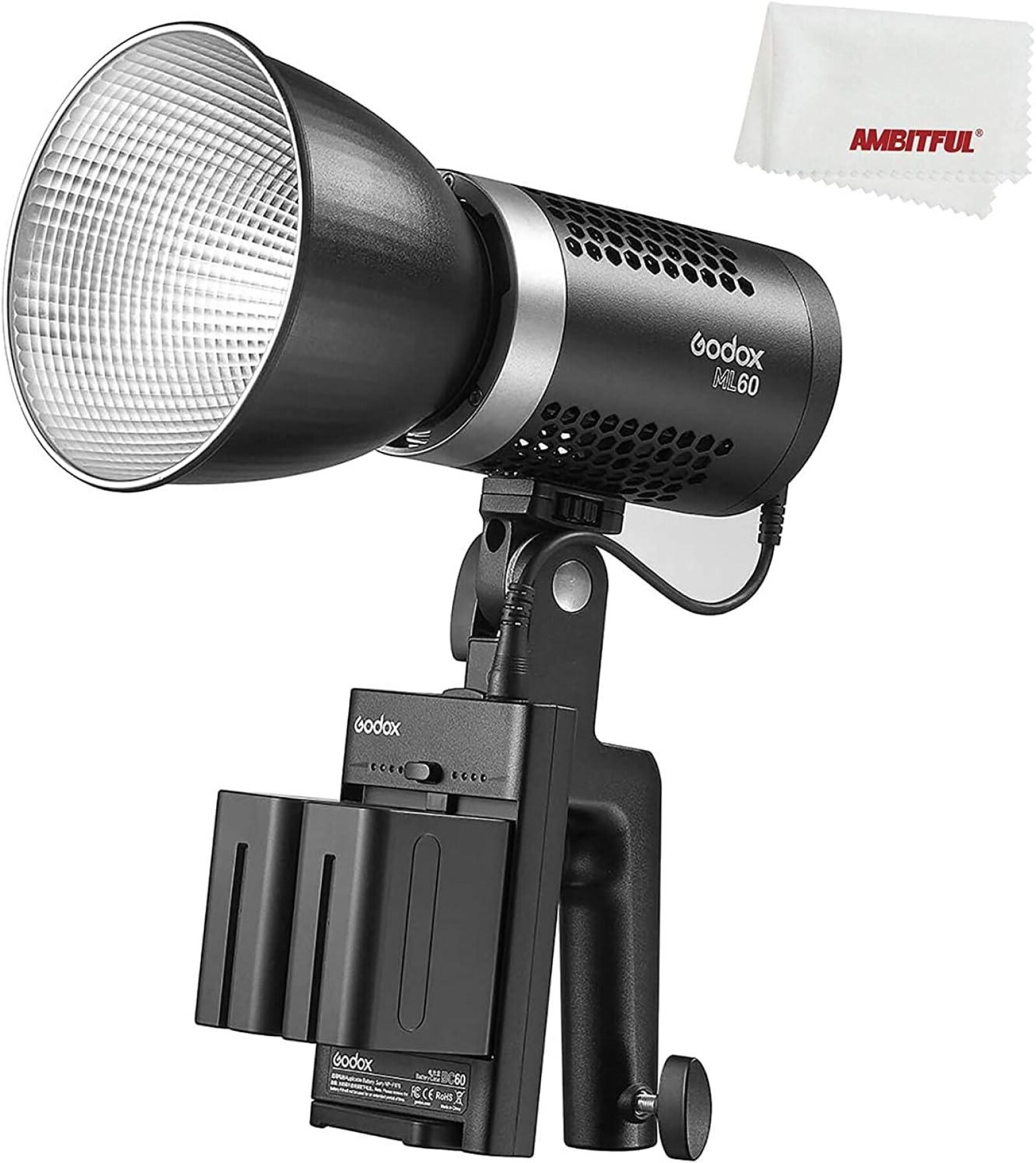 Lumière Godox ML60 Portable + Softbox - Photo 1 sur 6