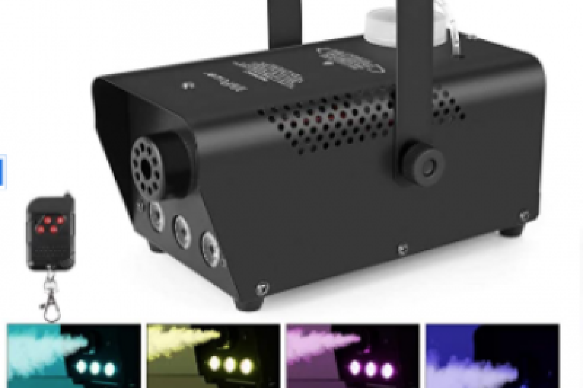 Location MVPower Machine à Fumée, 500W Machine à Brouillard avec Télécommande sans Fil, 7 lumières colorées, Idéal pour les Fêtes, les Discos DJ, les Bars, les Mariages, les Défilés et les Théâtrales - Lightyshare