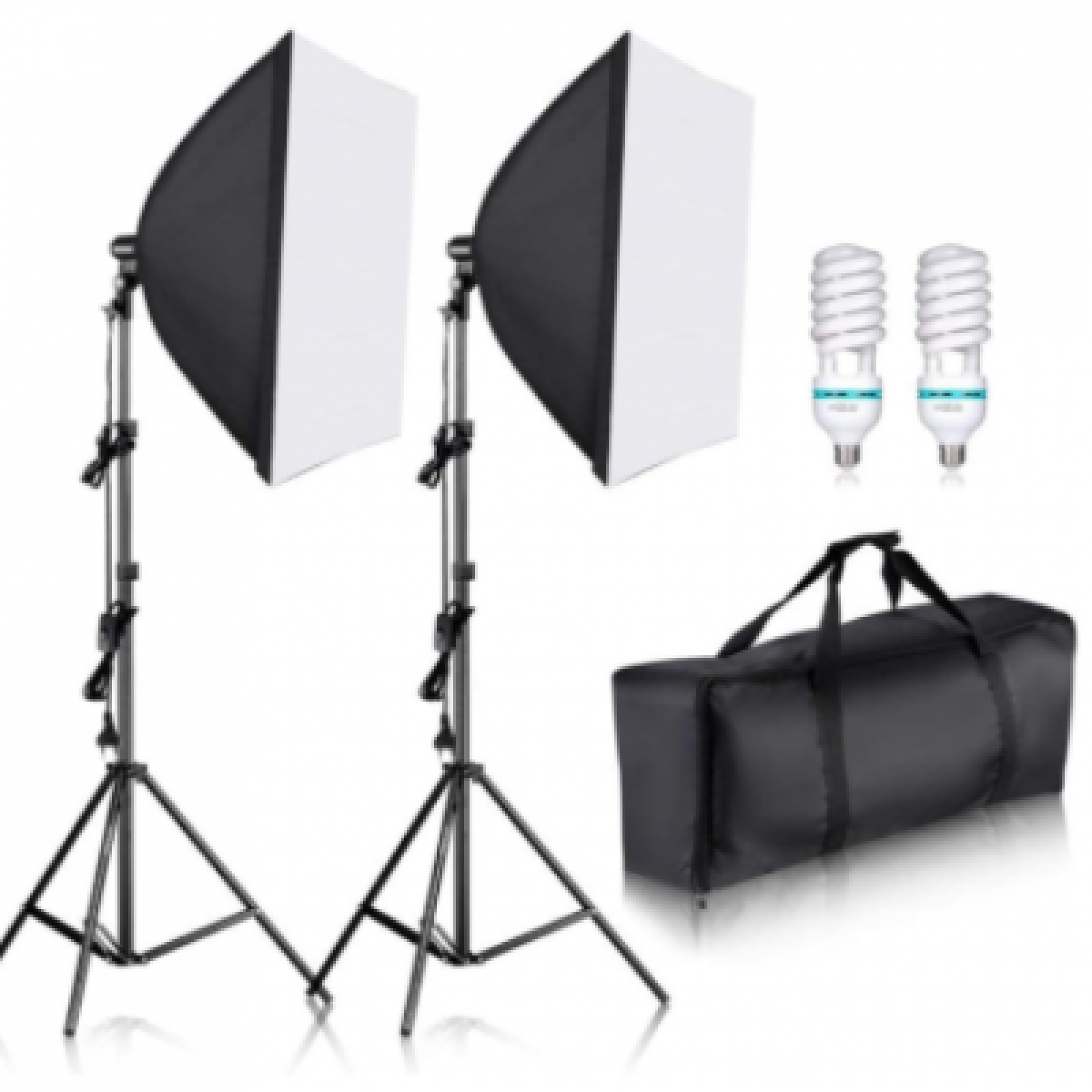 Neewer 700 W Photographie 24 "x 24/60 x 60 cm Soft Box avec Enregistrement Kit Culot E27 Lampe de lumière pour Photographie de Portraits, Produit de Studio Photo et Vidéo - Photo 1 sur 1