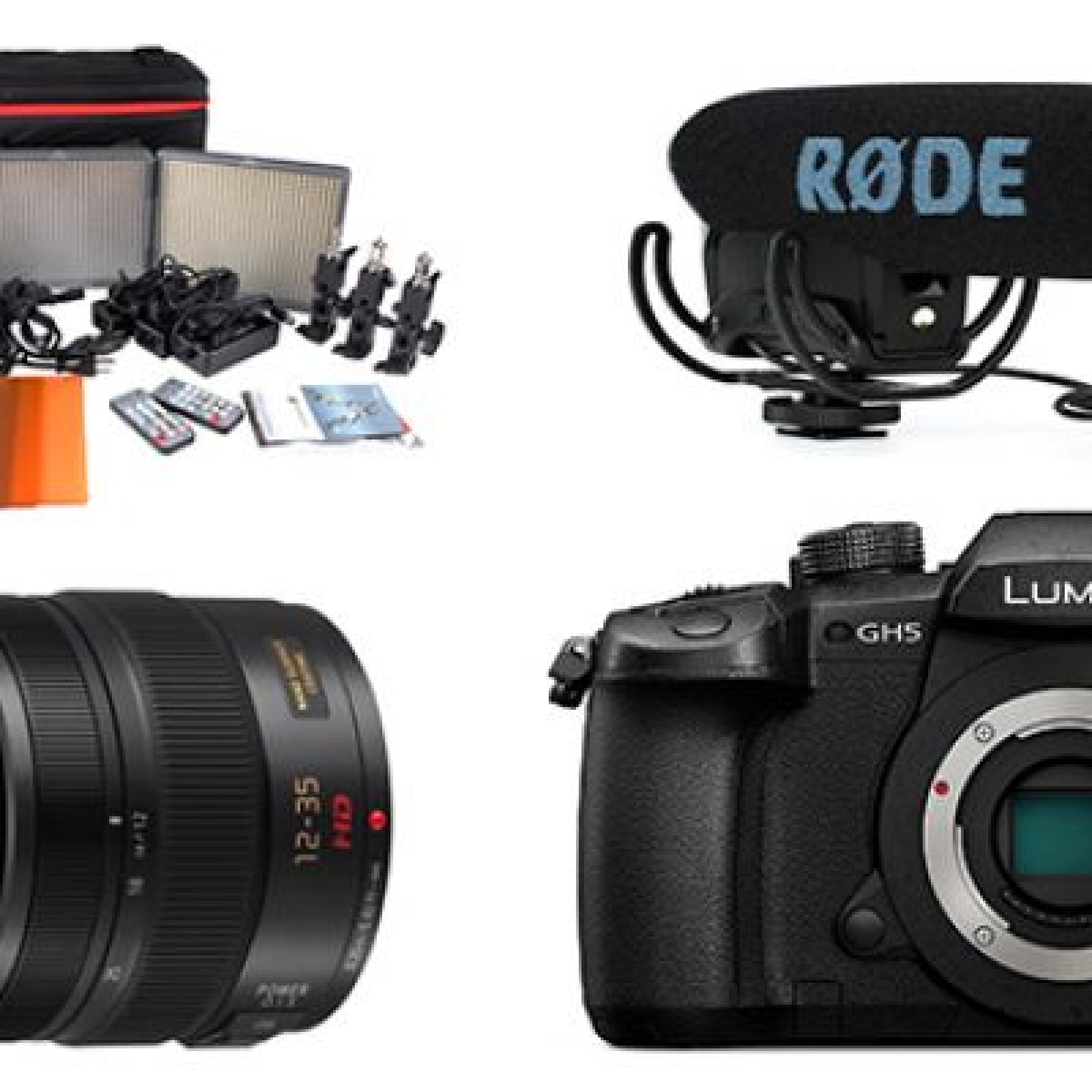 Kit Lumix GH5 + Kit 3 panneaux Led + Micro - Photo 1 sur 4