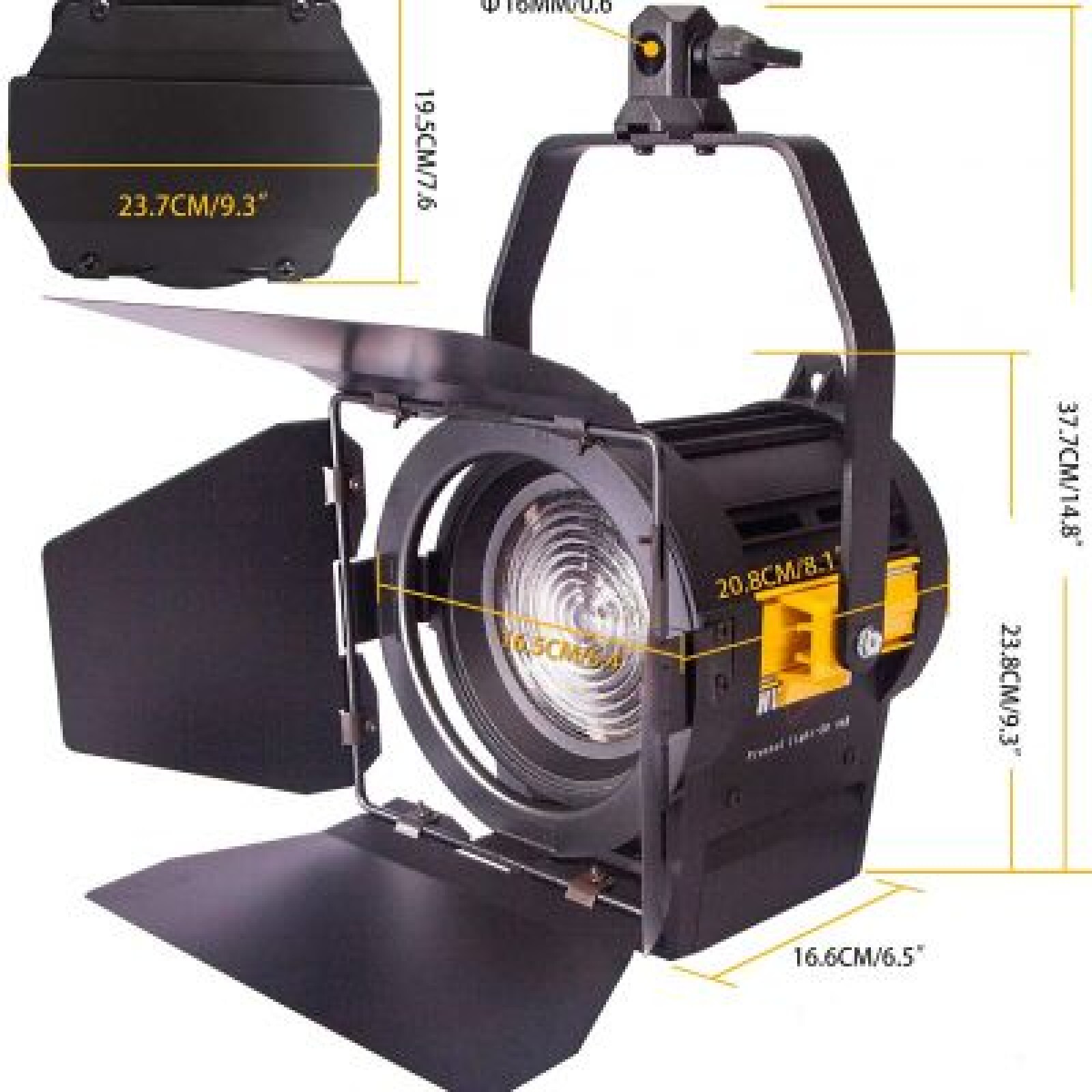 Fresnel LED 70 W (kit x 2) Dimmable Spotlight avec 2 trépieds - Photo 3 sur 3