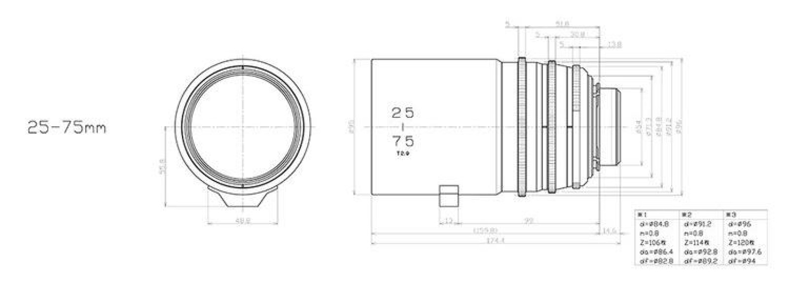 Zoom Tokina 25-75 T2.9 PL - Photo 4 sur 4