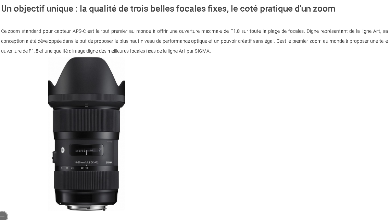 Sony Alpha 7iii +  Sigma  18-35mm F1.8 DC HSM + Bague CANON EF- E - Photo 4 sur 4