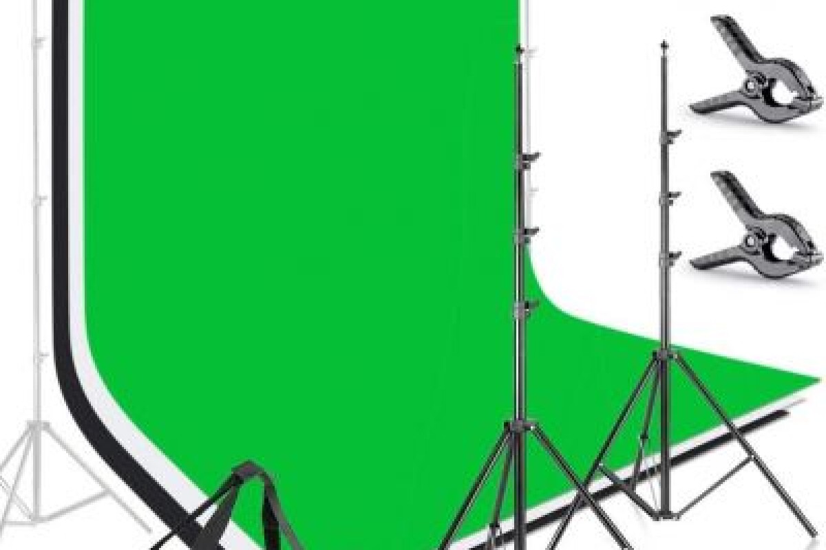 Location Fond vert/blanc/noir + supports - Lightyshare