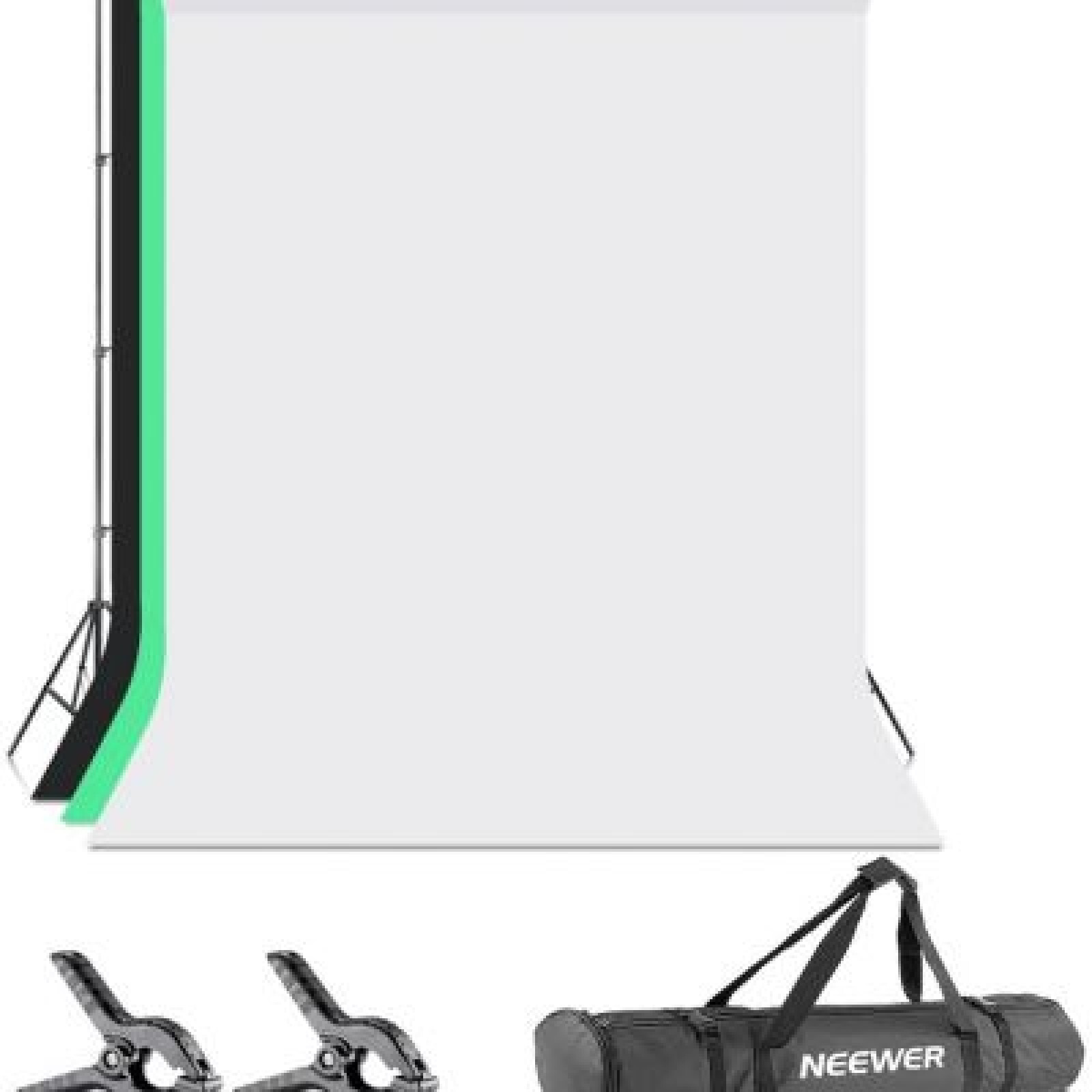 Fond vert/blanc/noir + supports - Photo 3 sur 4