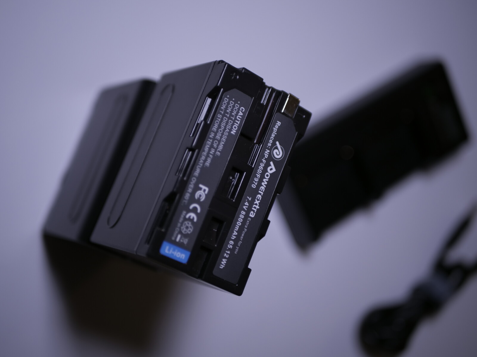 Batteries Powerextra NP-960/970 8800mAh x2 - Photo 2 sur 2