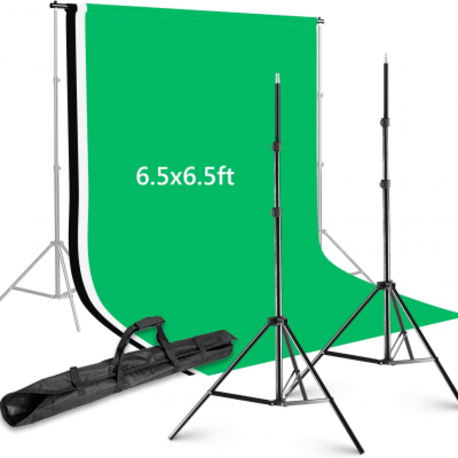 Kit fond vert / noir / blanc 3m de large - Photo 1 sur 1