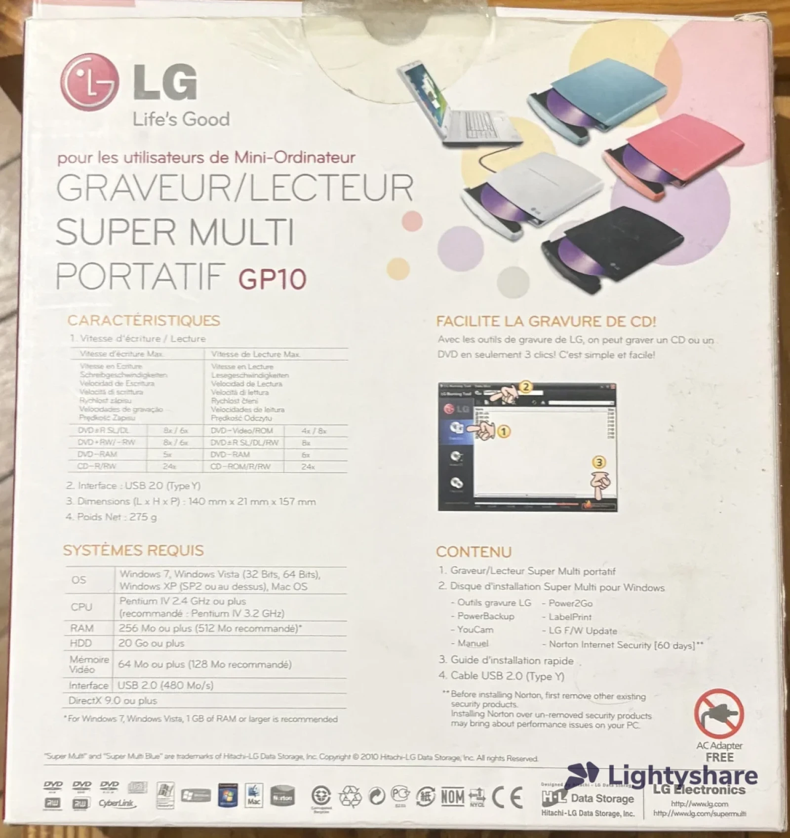 LG GP10NB20 - Photo 2 sur 2