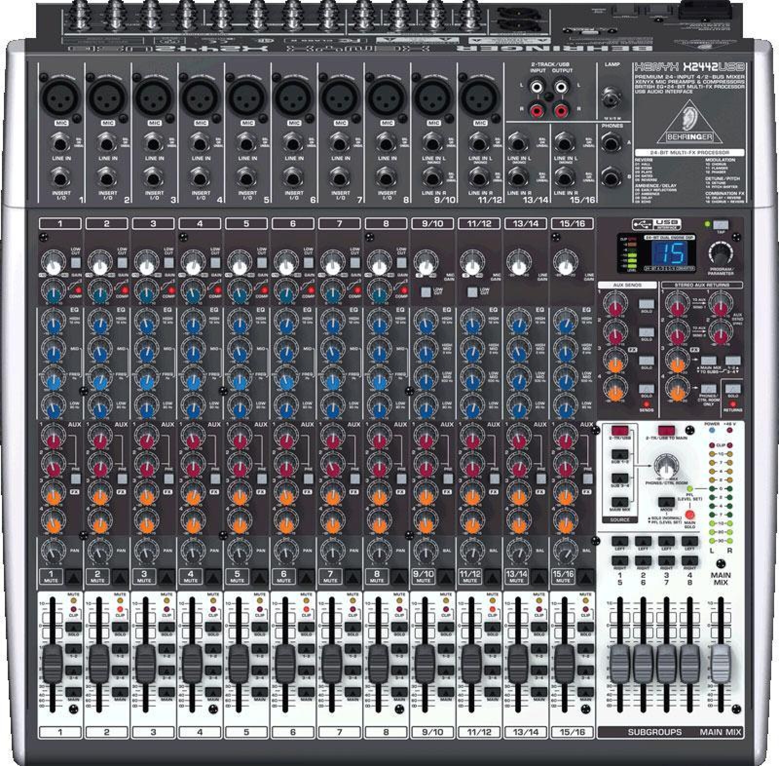 Console analogique Behringer Xenyx 2442 USB - Photo 1 sur 3