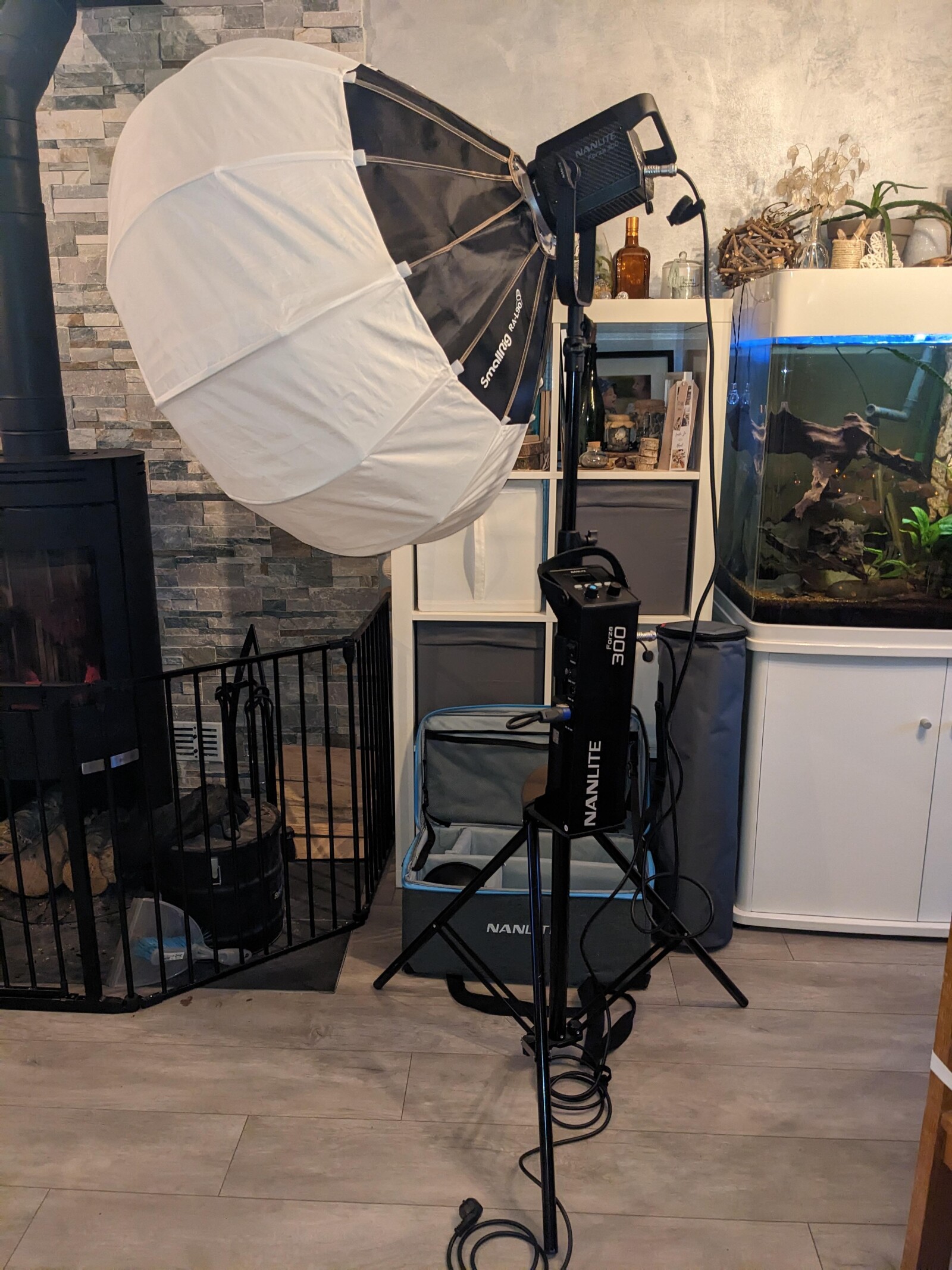 Projecteur Nanlite LED Forza 300 avec trépied, softbox et boule chinoise  - Photo 1 sur 5