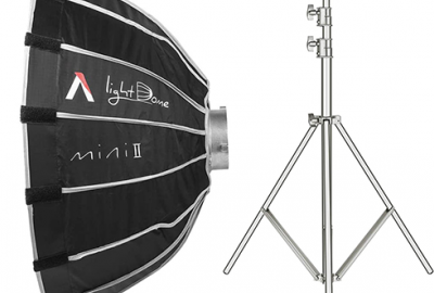Location GODOX VL150 x APUTURE LIGHT DOME II x BATTERIE EXTERNE x TREPIED
