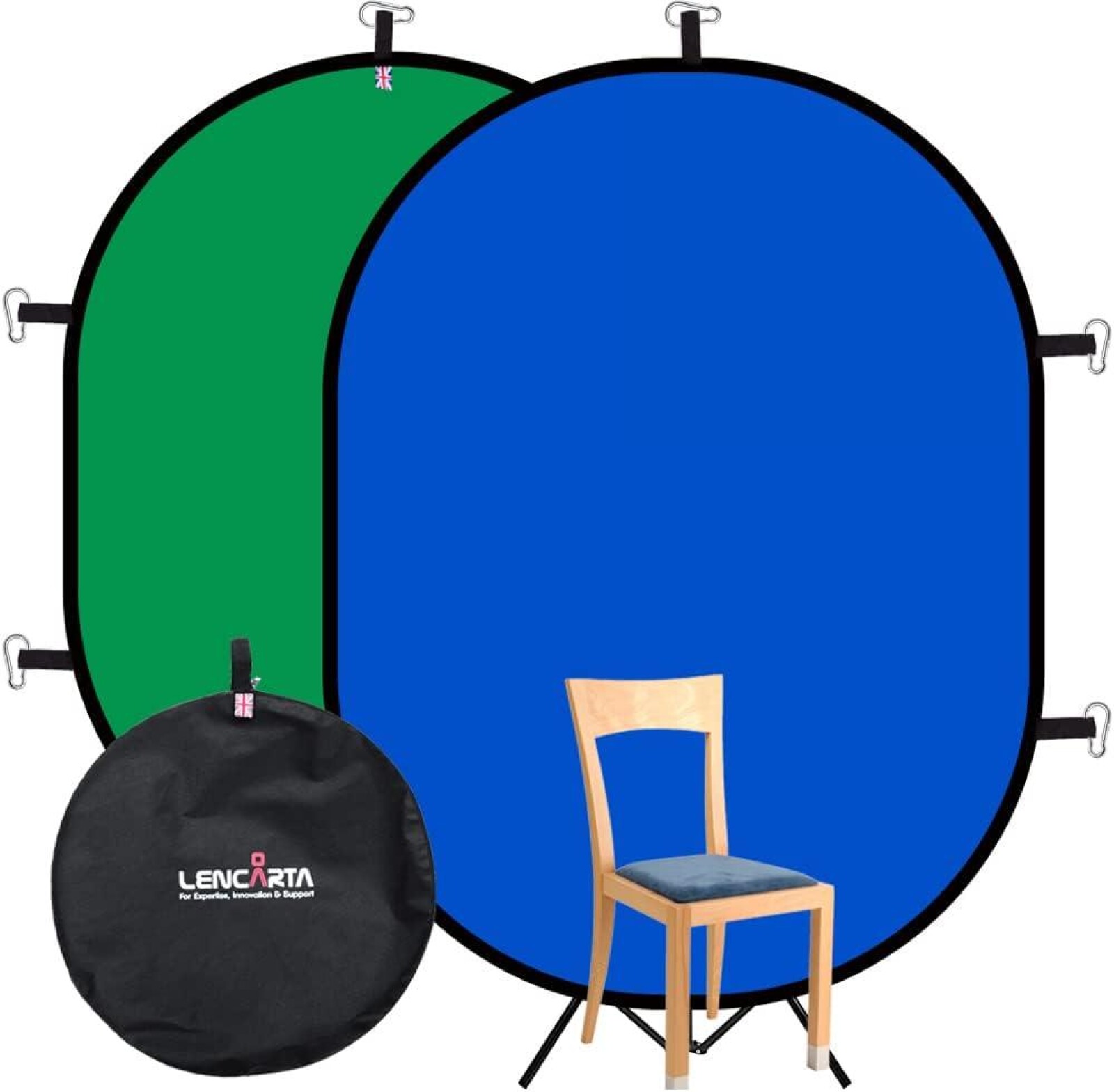Fond Vert / Bleu Pliable 150x200cm - Photo 1 sur 6