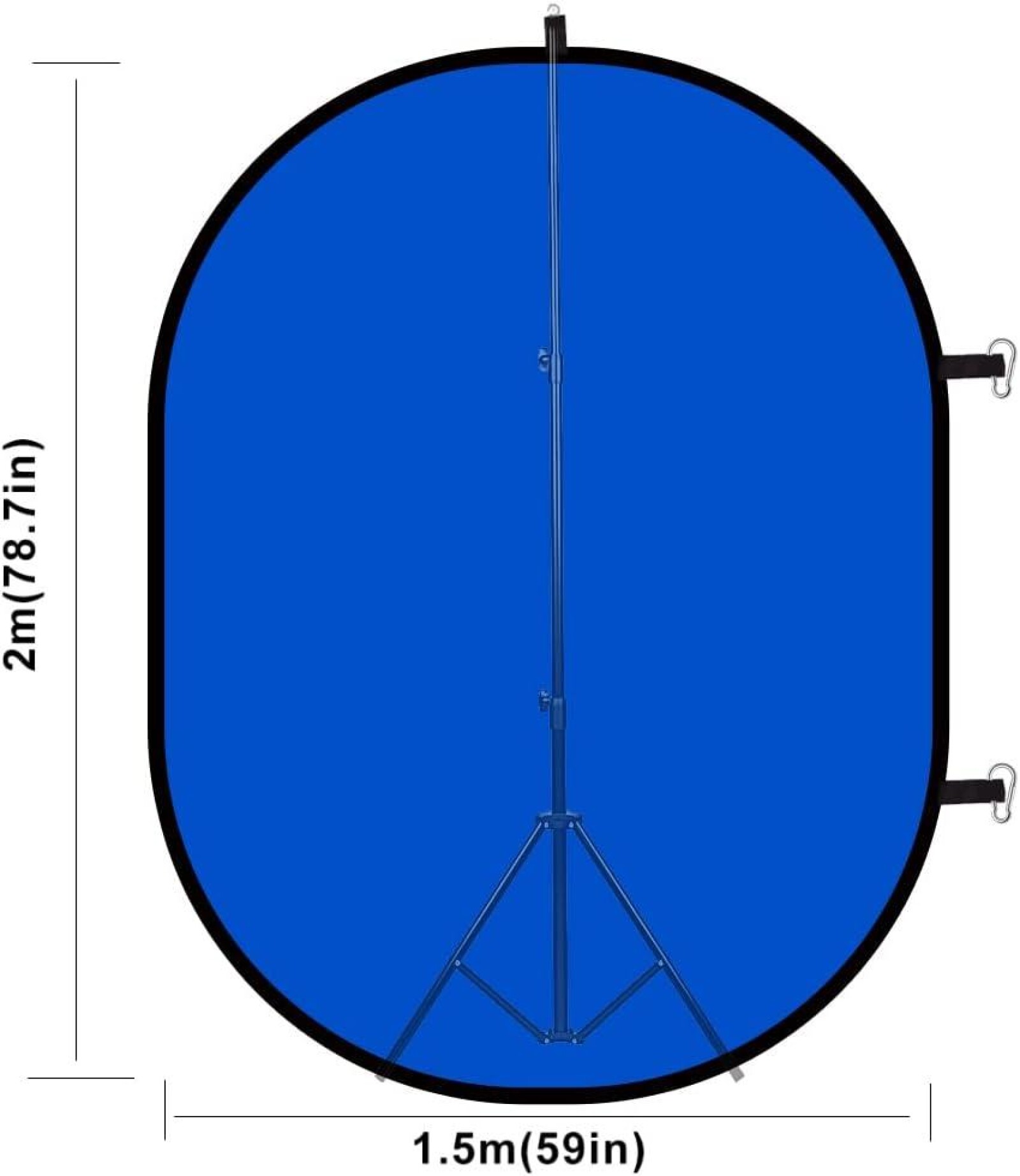 Fond Vert / Bleu Pliable 150x200cm - Photo 3 sur 6