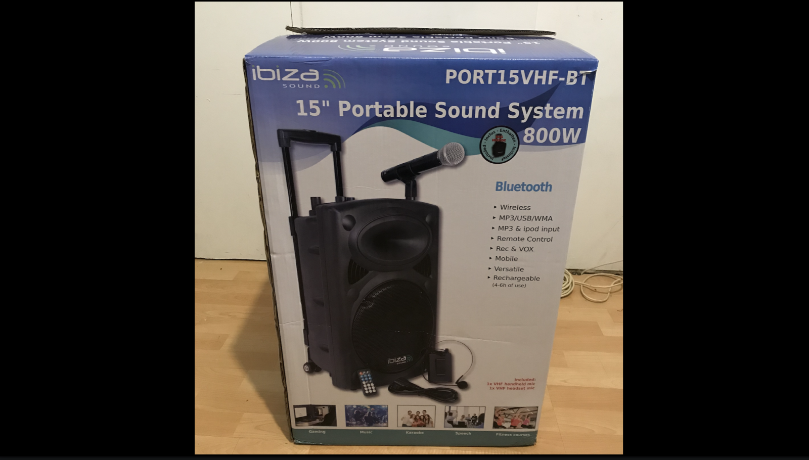 Sono Portable Ibiza Port15 VHF - BT - Photo 1 sur 5