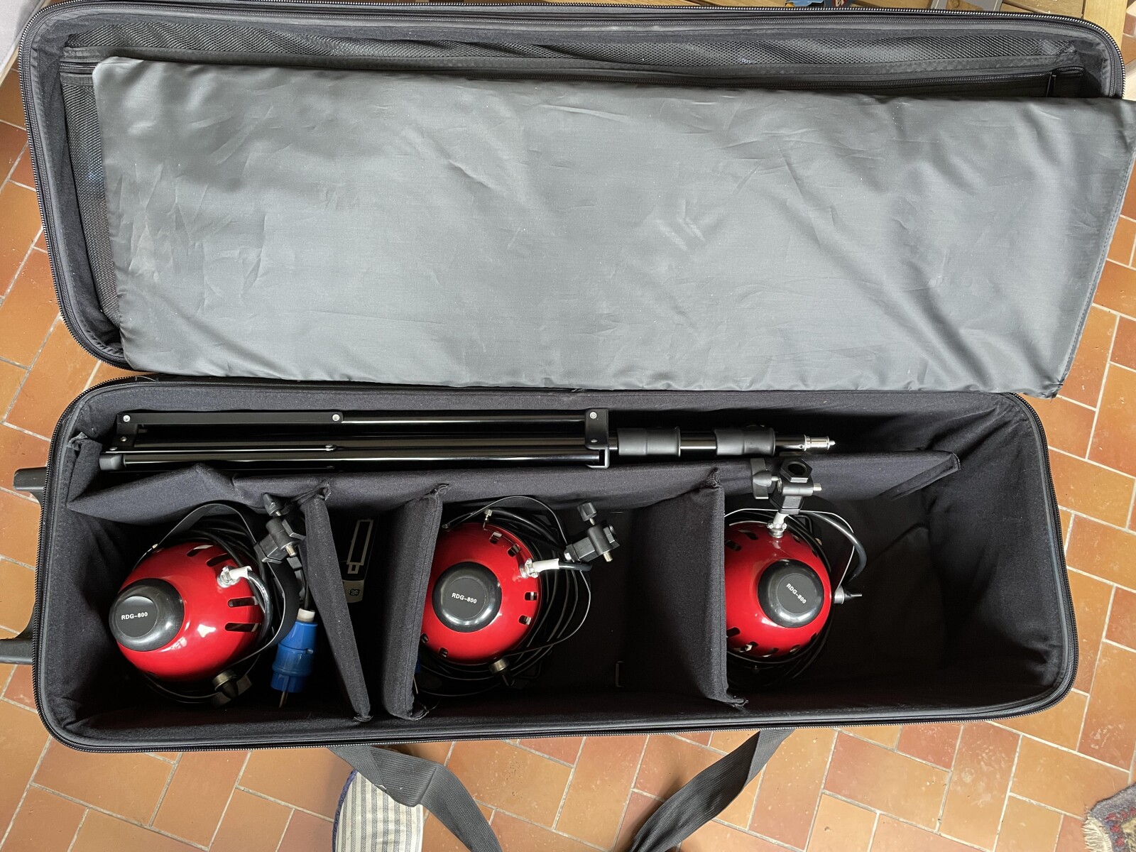 Kit de 3 projecteurs mandarine 800W - Photo 2 sur 6