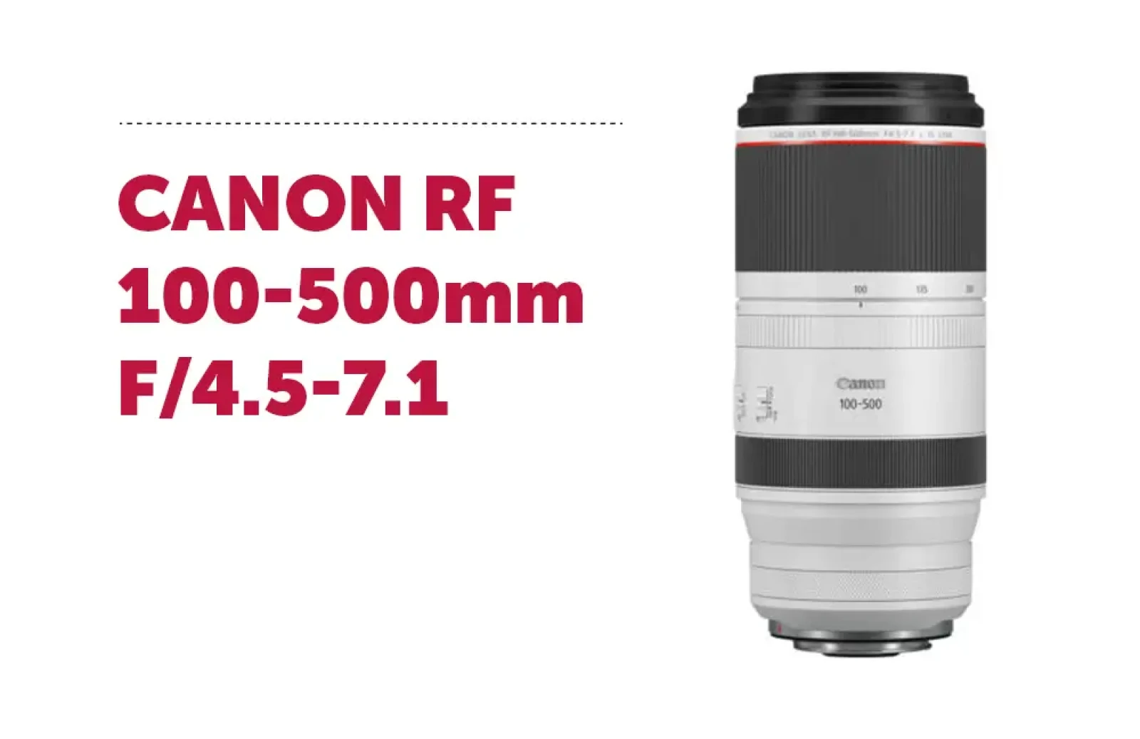 Canon 100-500mm F4.5-7.1 L IS USM RF - Photo 1 sur 1