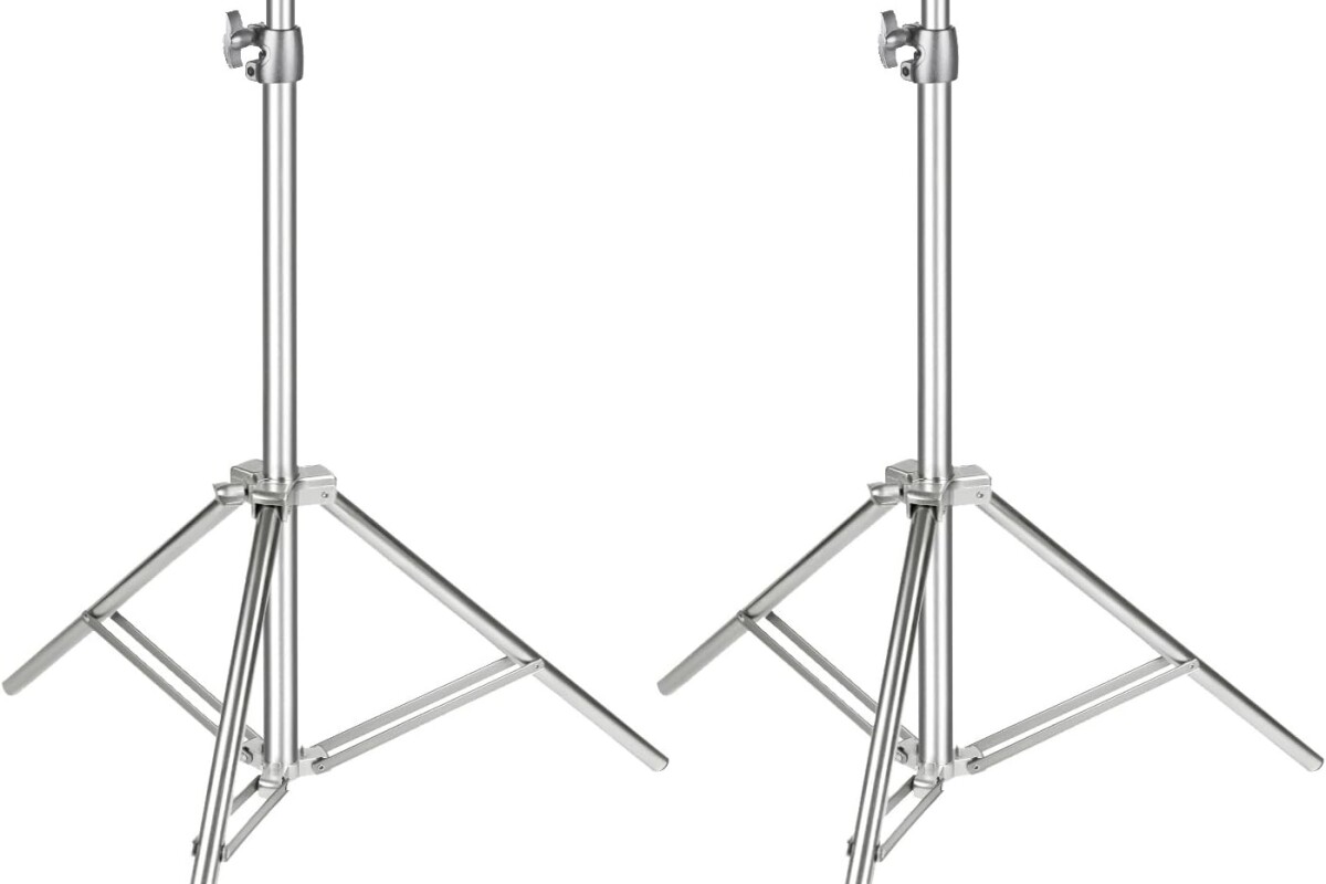 Location Neewer Support d'éclairage en Acier Inoxydable - Couleur Argent - 2m - Lightyshare