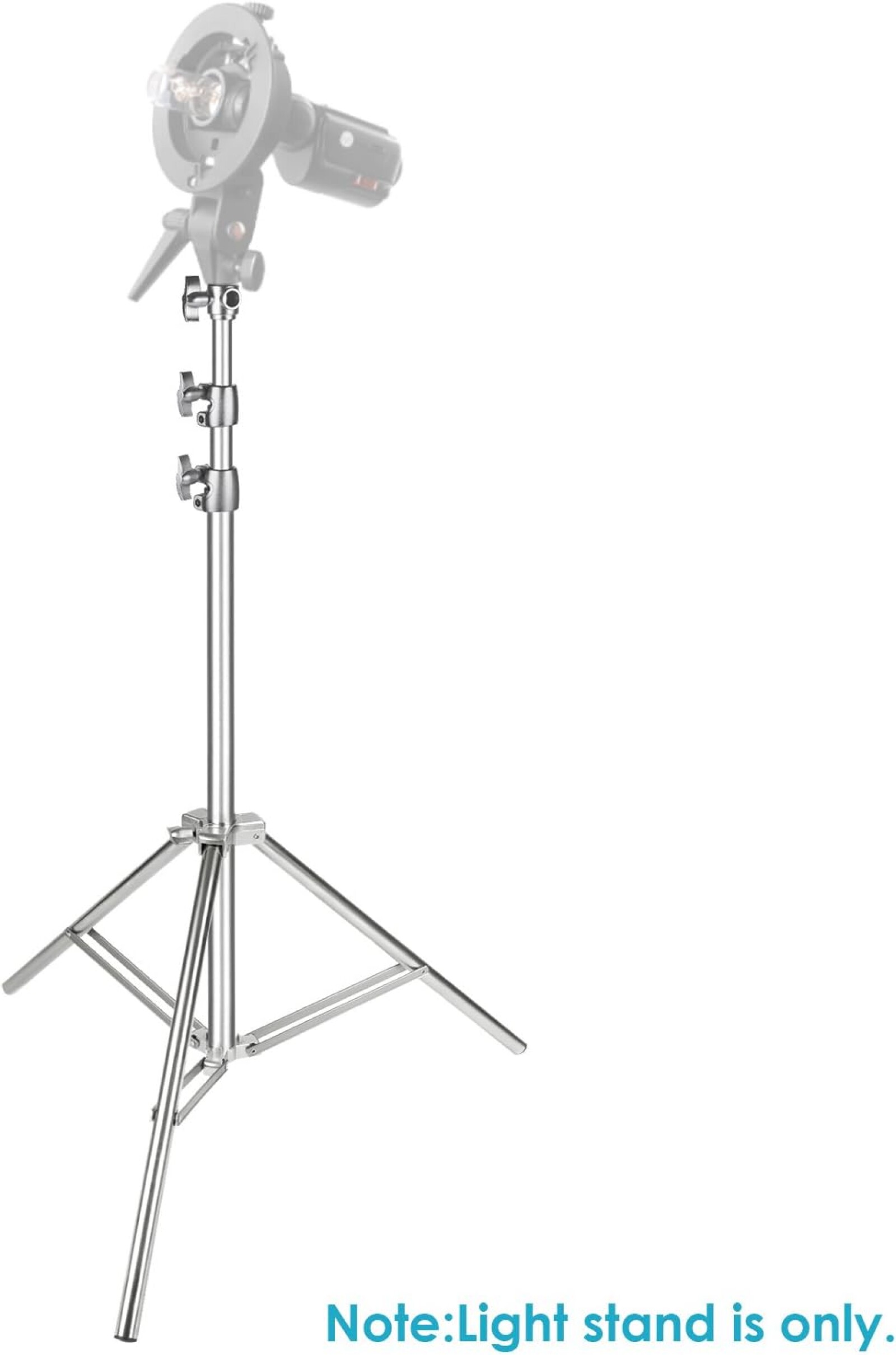 Neewer Support d'éclairage en Acier Inoxydable - Couleur Argent - 2m - Photo 3 sur 6