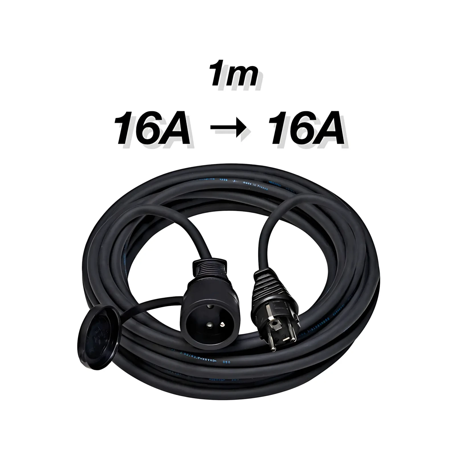Prolong électrique 16A - 1m - Photo 1 sur 1