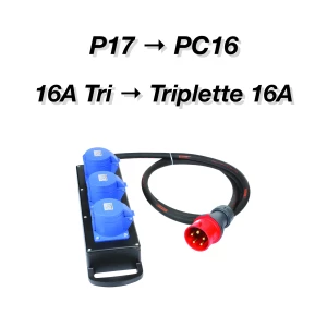 Location Adaptateur P17 16A Tri vers Triplette PC16