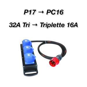 Location Adaptateur P17 32A Tri vers Triplette PC16