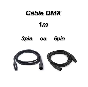 Location DMX Câble 1m – 3 ou 5pin au choix