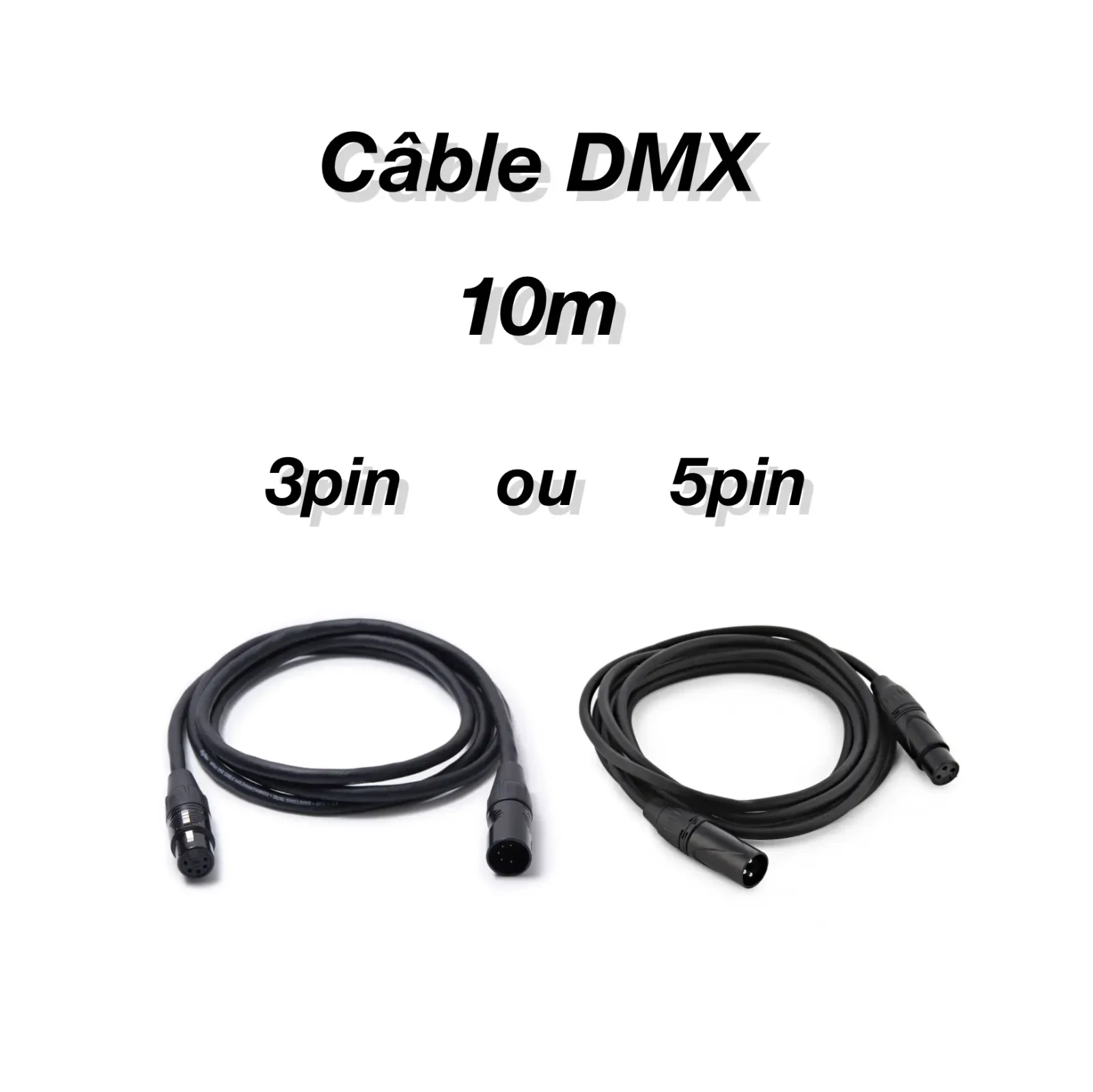 DMX Câble 10m – 3 ou 5pin au choix - Photo 1 sur 1