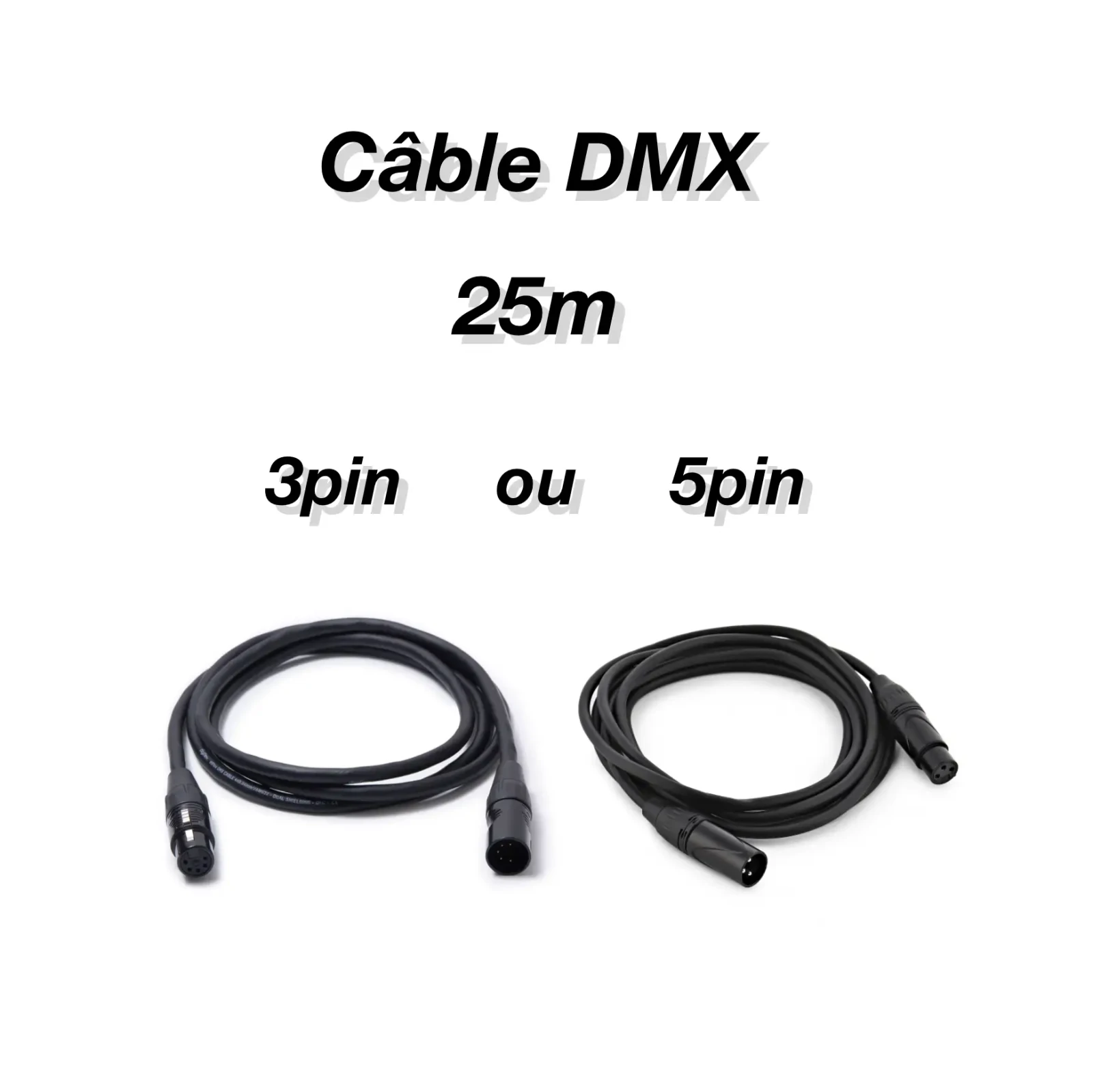 DMX Câble 25m – 3 ou 5pin au choix - Photo 1 sur 1