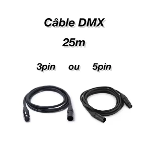 Location DMX Câble 25m – 3 ou 5pin au choix