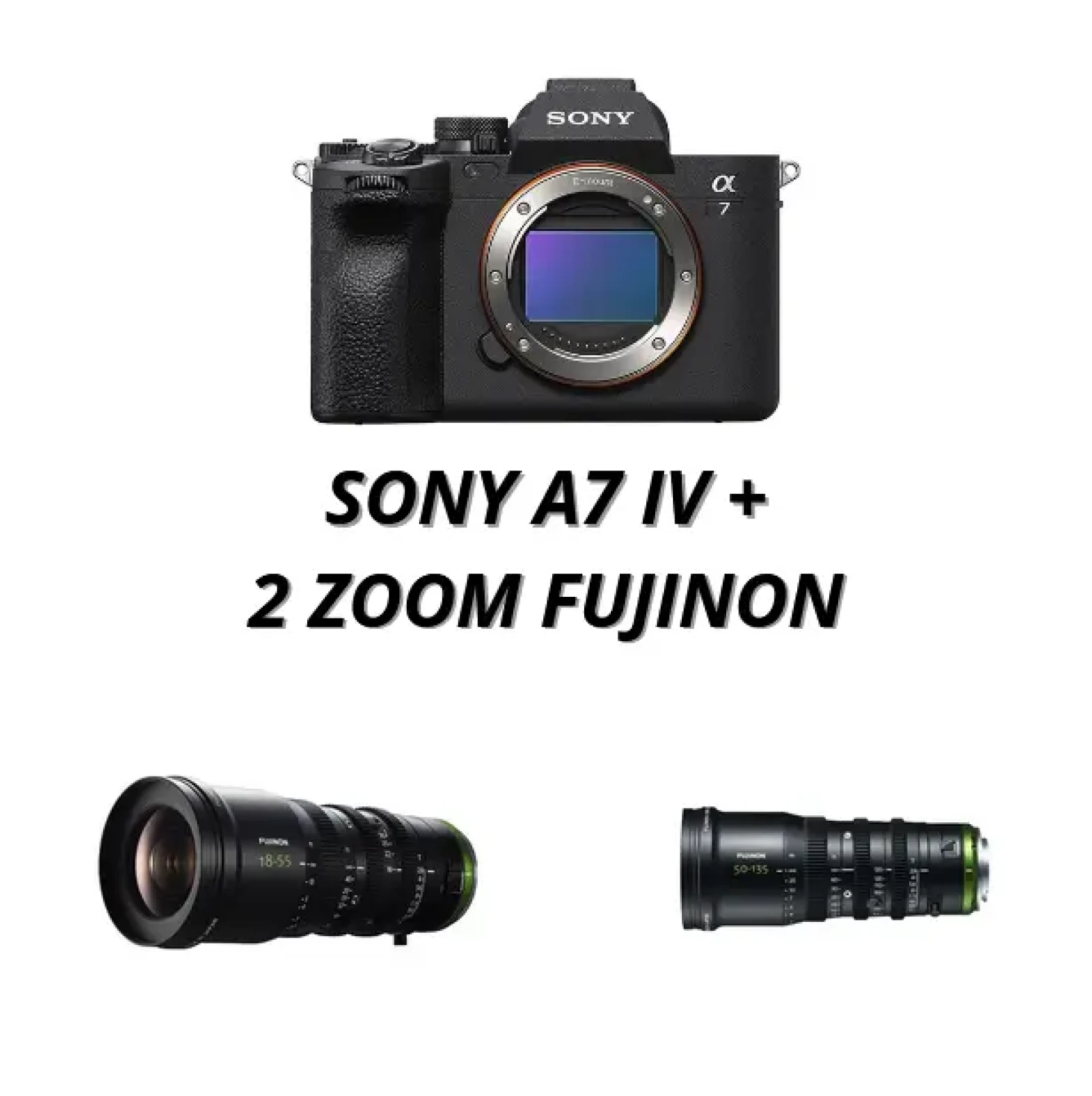 Pack Sony A7 IV + Fujinon MK 18-55mm & 50-135mm T2.9 - Photo 1 sur 4
