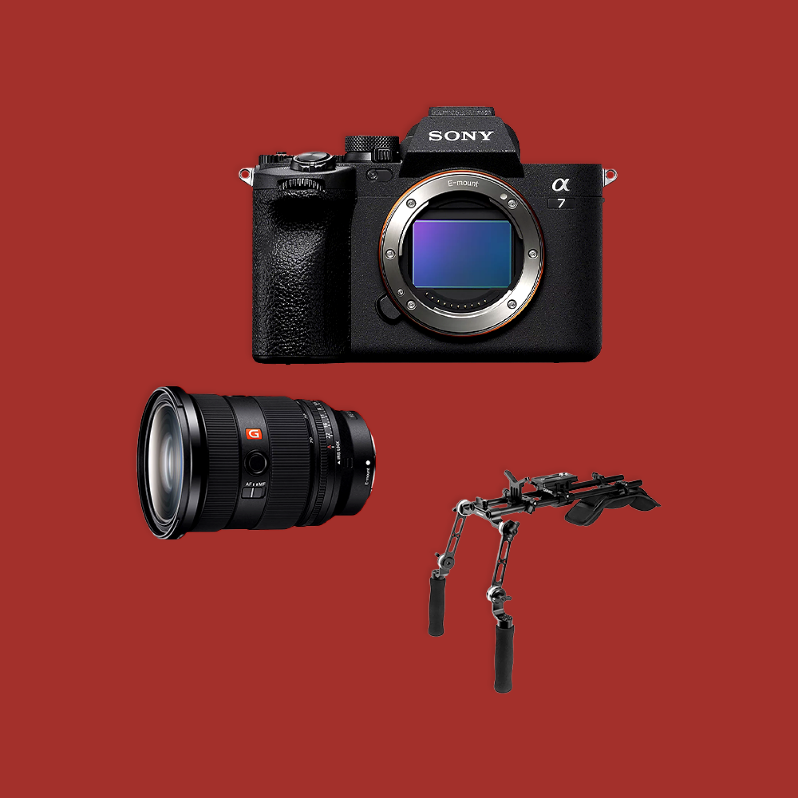 Pack A7 IV + Sony 24-70mm f2.8 + Shoulder Rig Camvate - Photo 1 sur 4