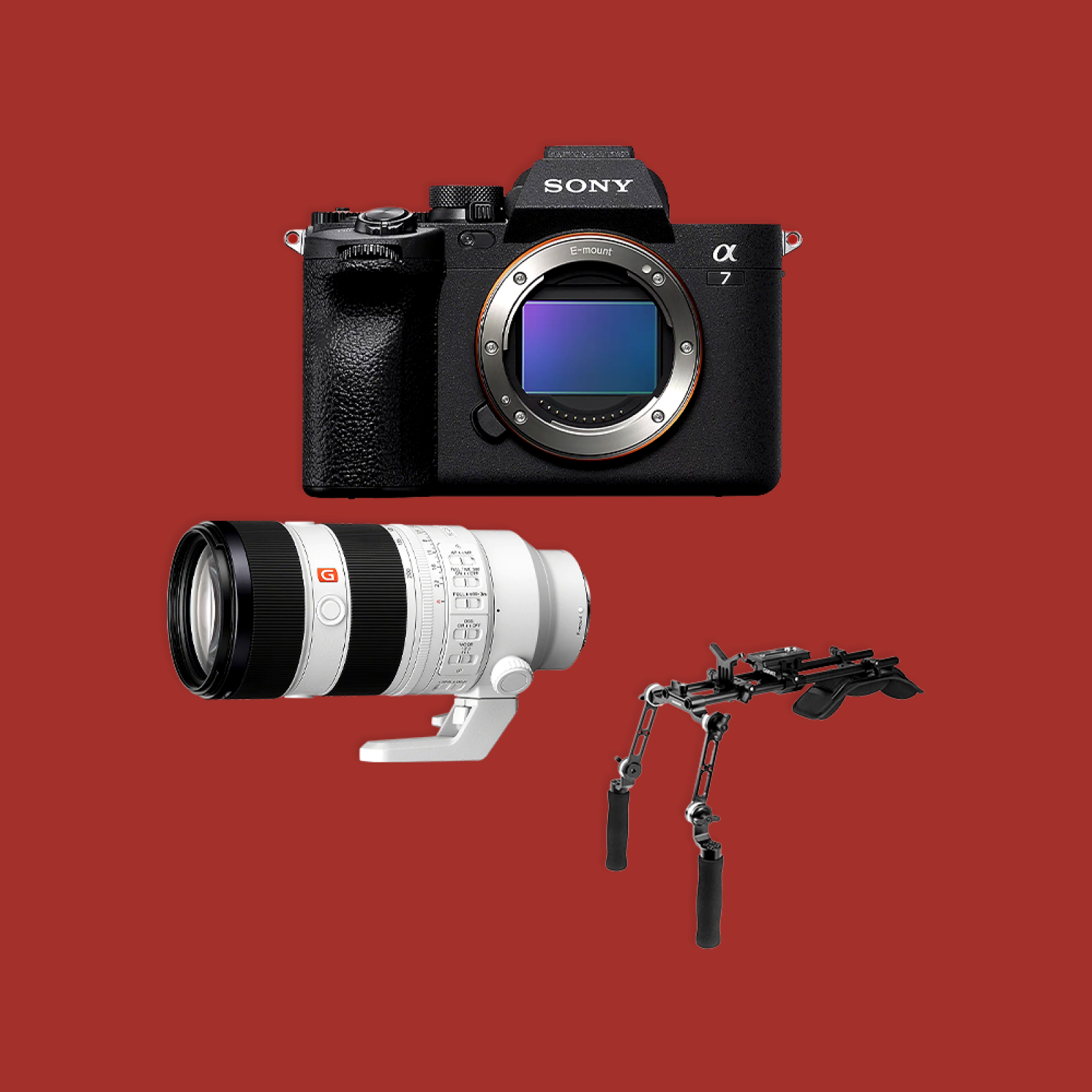 Pack A7 IV + Sony 70-200mm f2.8 + Shoulder Rig Camvate - Photo 1 sur 4