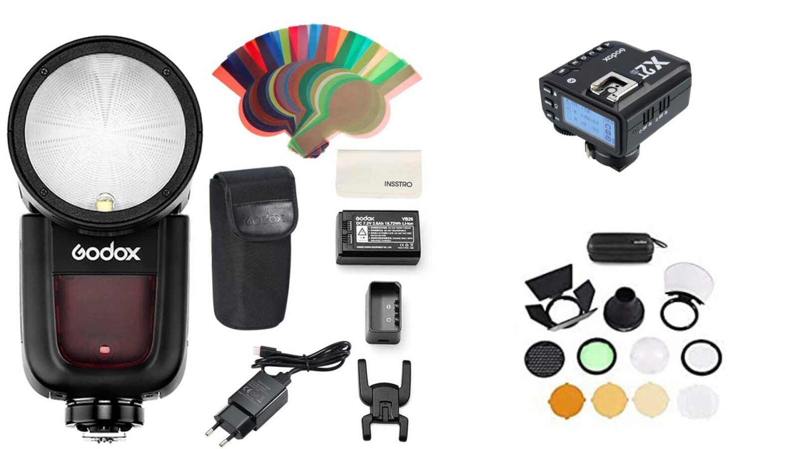 Godox V1S TTL Flash pour Sony + Godox X2T-S Transmetteur + Softbox 60cm + Réflecteur - Photo 1 sur 3