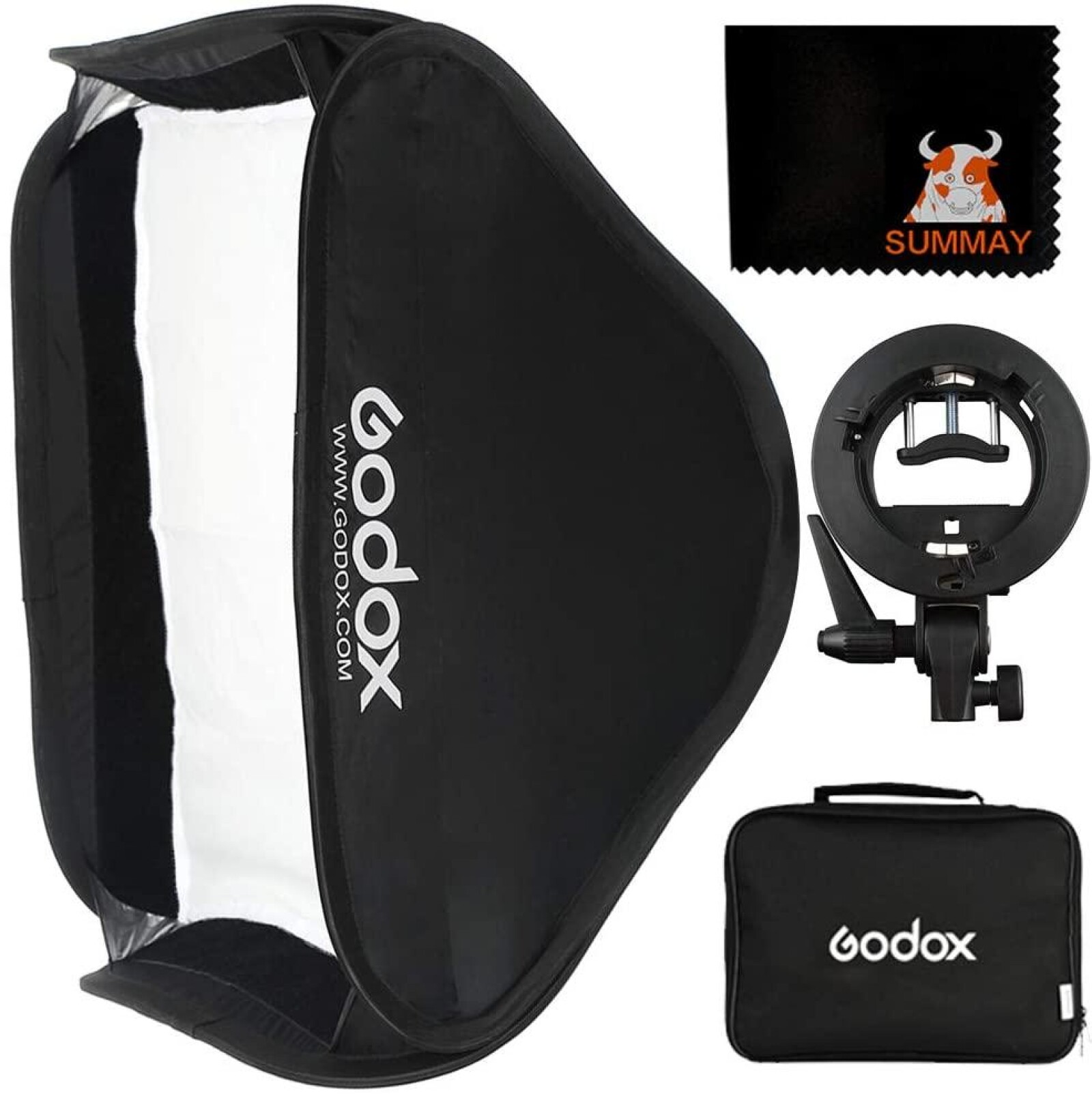 Godox V1S TTL Flash pour Sony + Godox X2T-S Transmetteur + Softbox 60cm + Réflecteur - Photo 2 sur 3