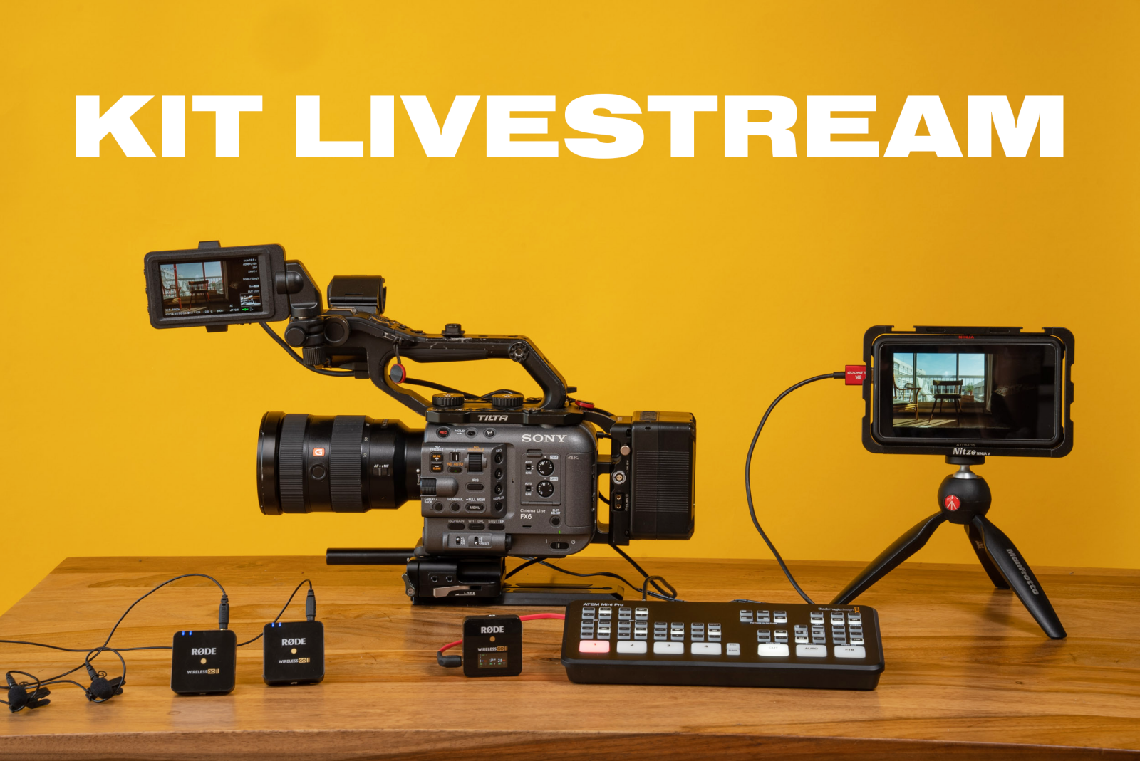Kit Livestream 1 Cam - ATEM Mini + Sony FX6 + Ninja V + Rode Wireless Go II - Photo 1 sur 1