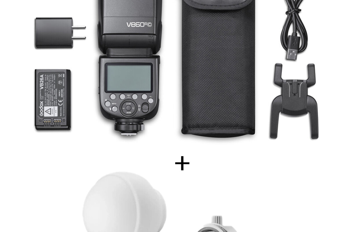 Rent Pack Godox V860III flash cobra + Diffuseur Godox ML-CD15 - Lightyshare