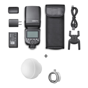 Rent Pack Godox V860III flash cobra + Diffuseur Godox ML-CD15