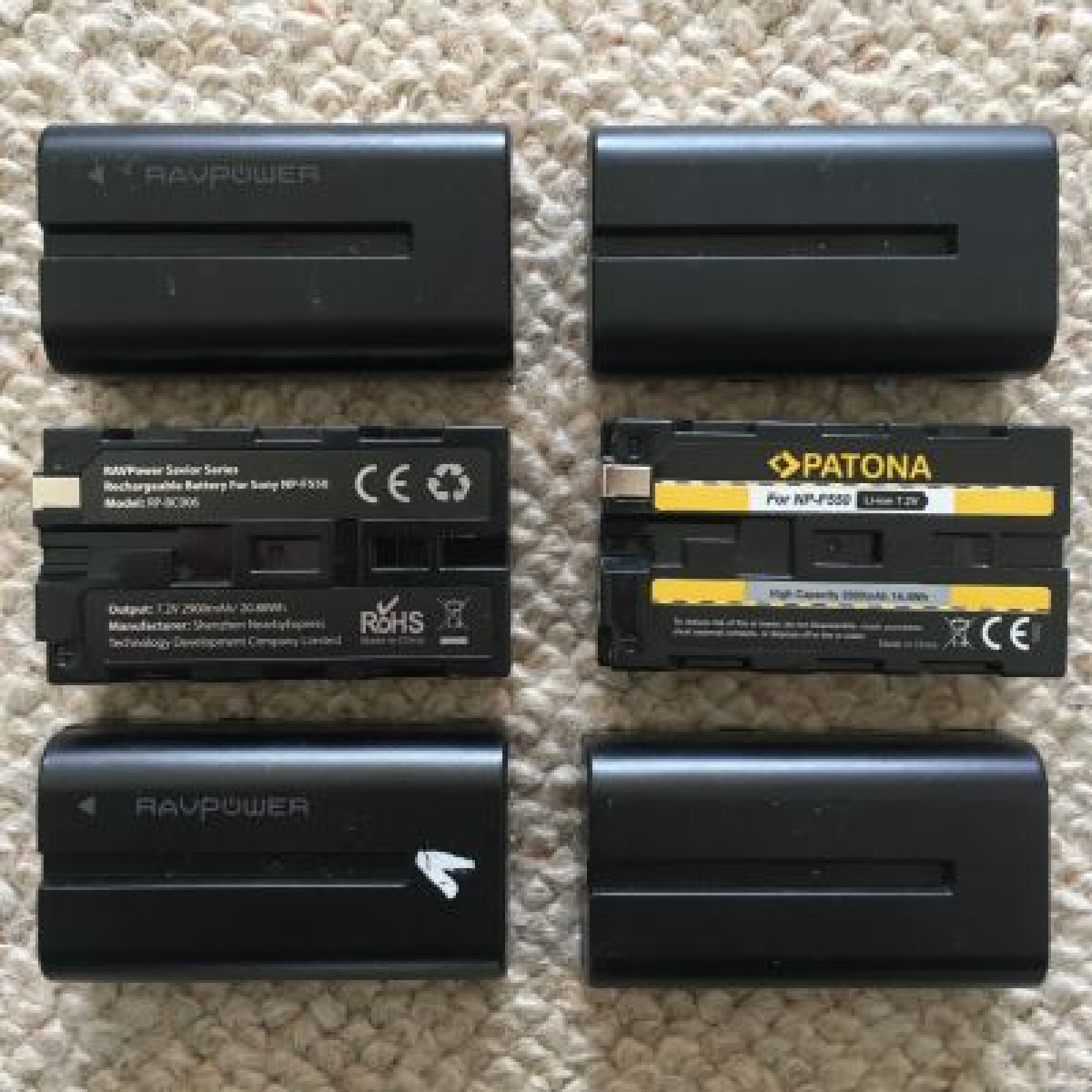 6x Batteries NP-F550 Sony + 3x Chargeurs - Photo 2 sur 3