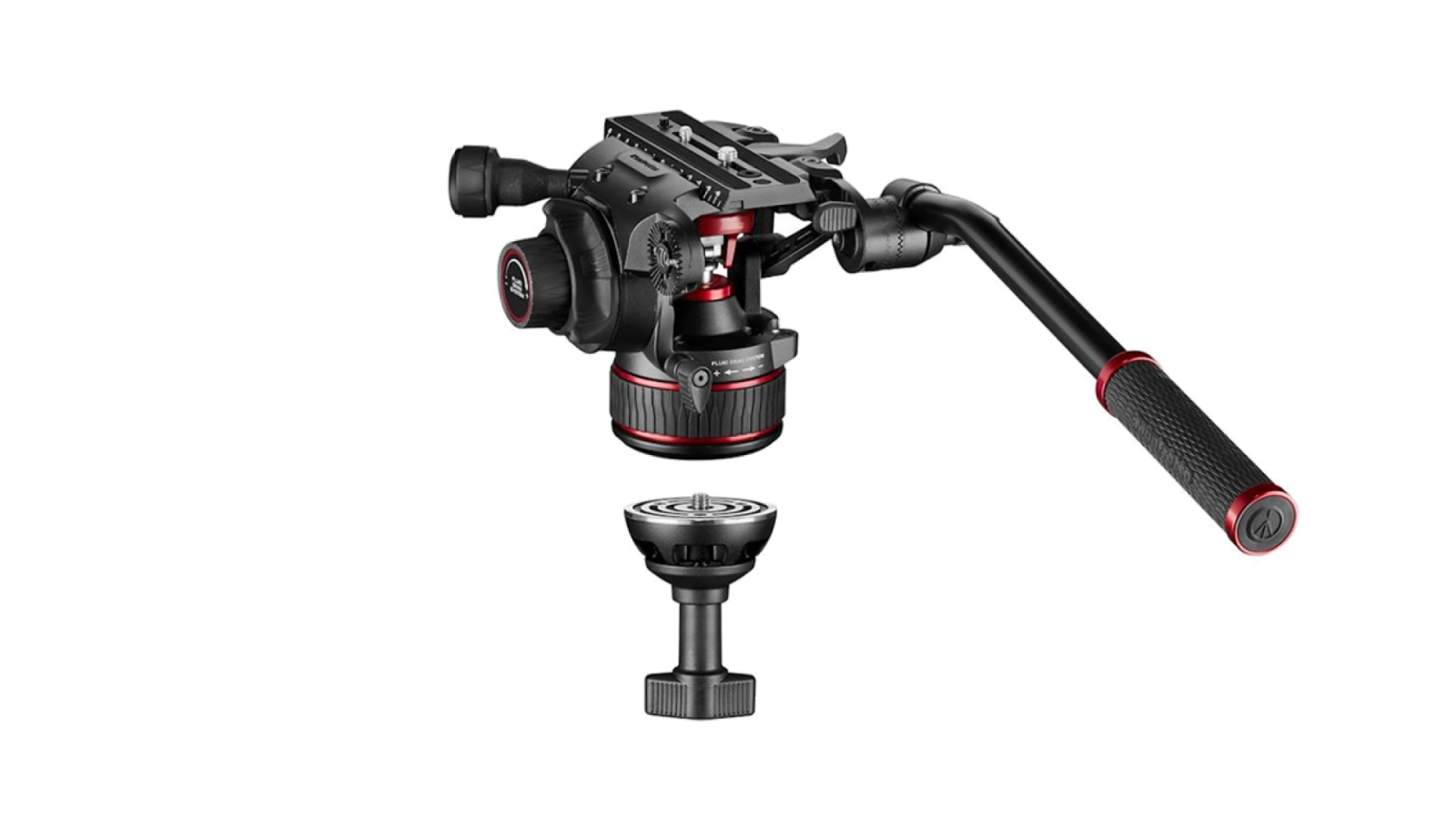 Trepied / Rotule Manfrotto NitroTech N8 MVK608 avec Twin Legs Aluminium Ground Spreader (GS) - Photo 2 sur 3
