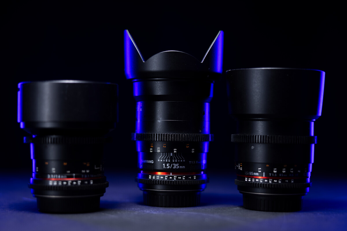 Location Kit d'objectifs Samyang monture EF ciné - Lightyshare