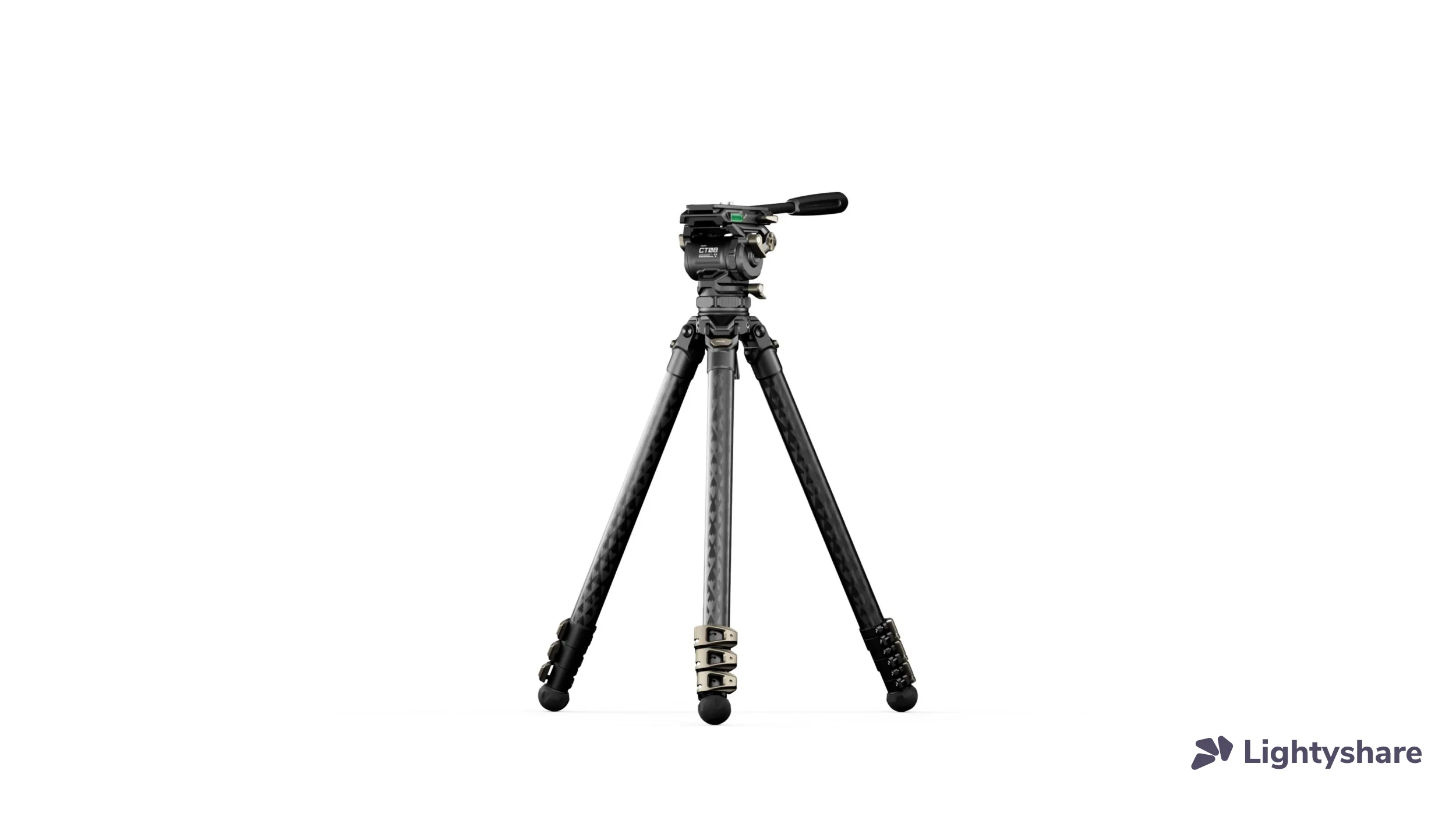 Tilta CT08 75mm Cine Fluid Head with 3-Stage Carbon Fiber Tripod Legs (8KG)
