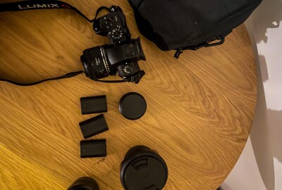 Location PANASONIC DC-GH5 + Drone DJI Mavic Air 2 Fly More Bundle + zhiyun crane2
