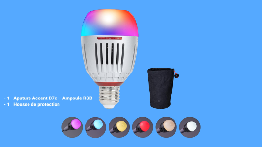 Location Aputure Accent B7c – Ampoule RGB