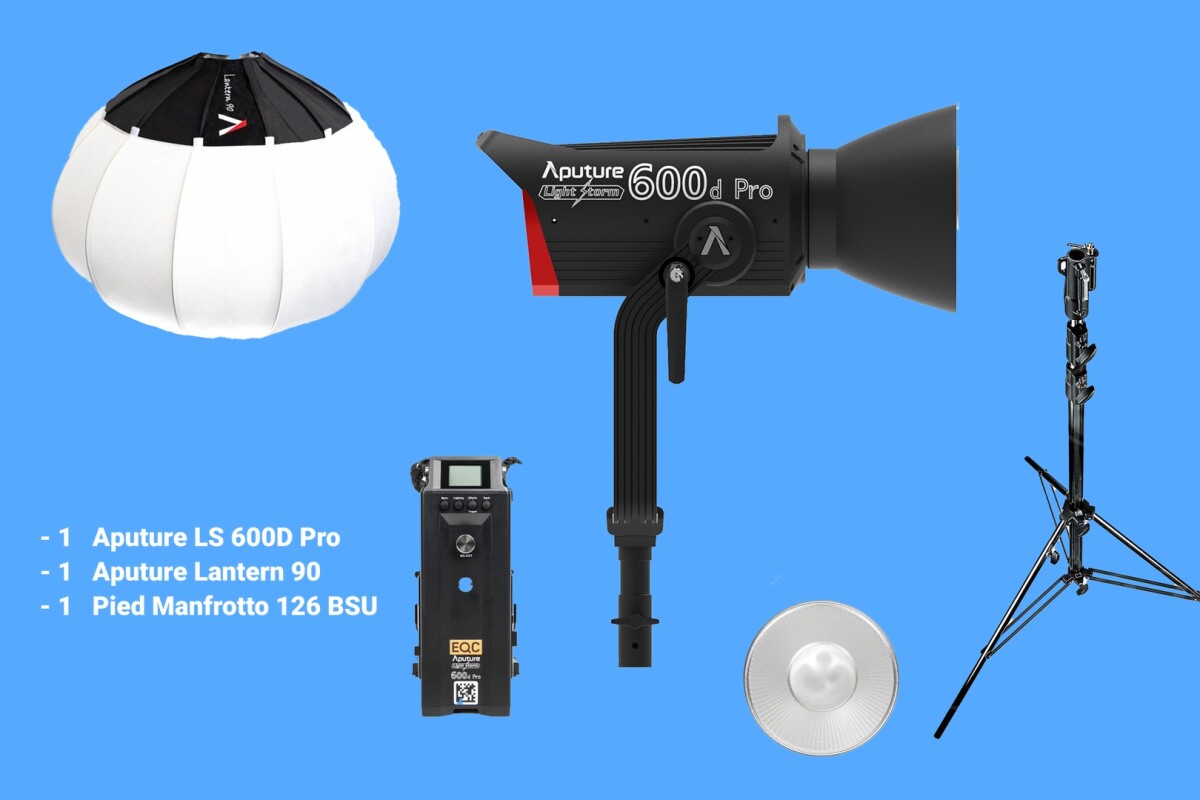Location Aputure LS 600D Pro - Aputure Lantern 90 - Pied Manfrotto 126 BSU - Lightyshare